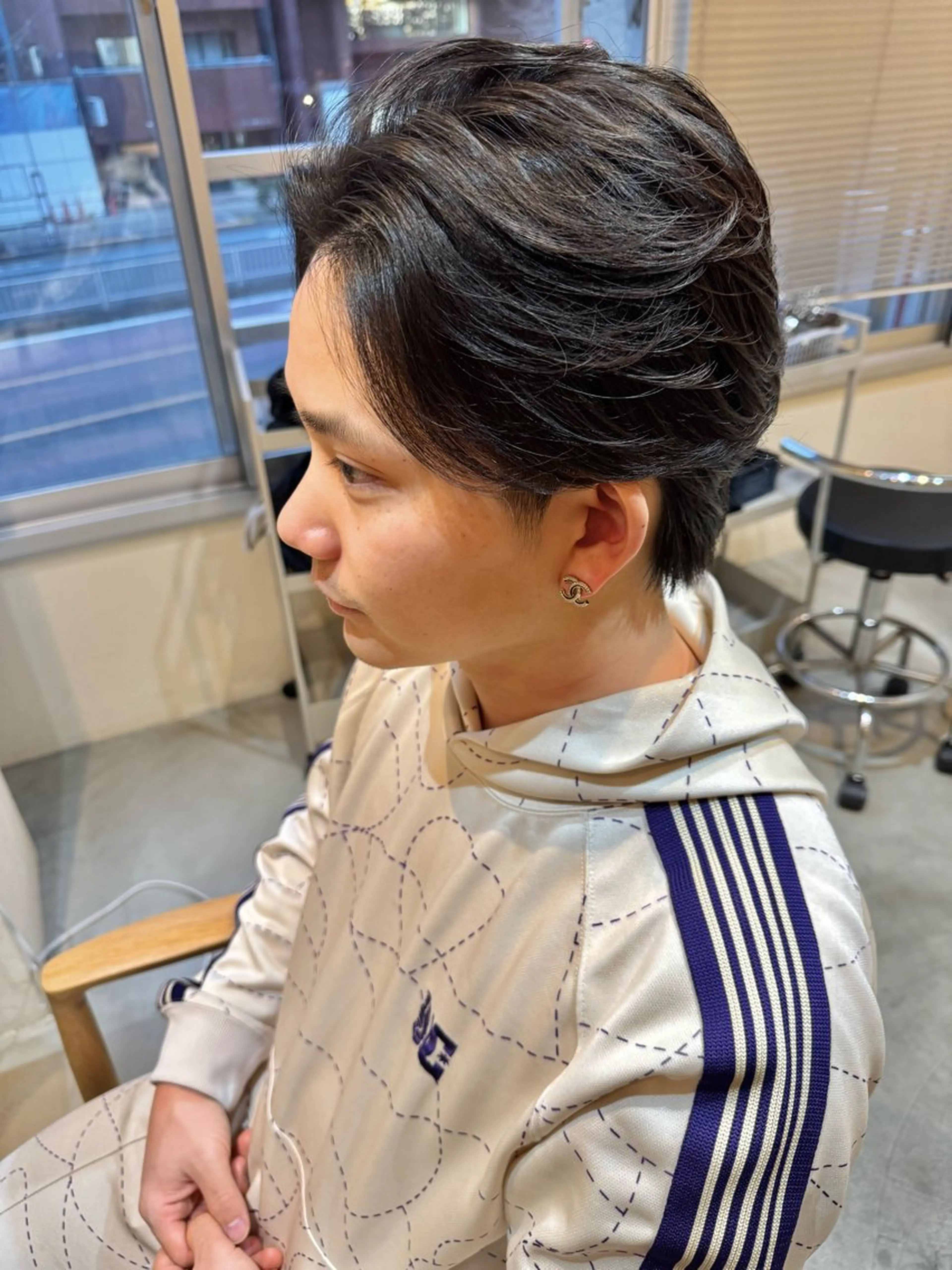 ショート メンズ カット 縮毛矯正 小野寺 侑也のヘアスタイル