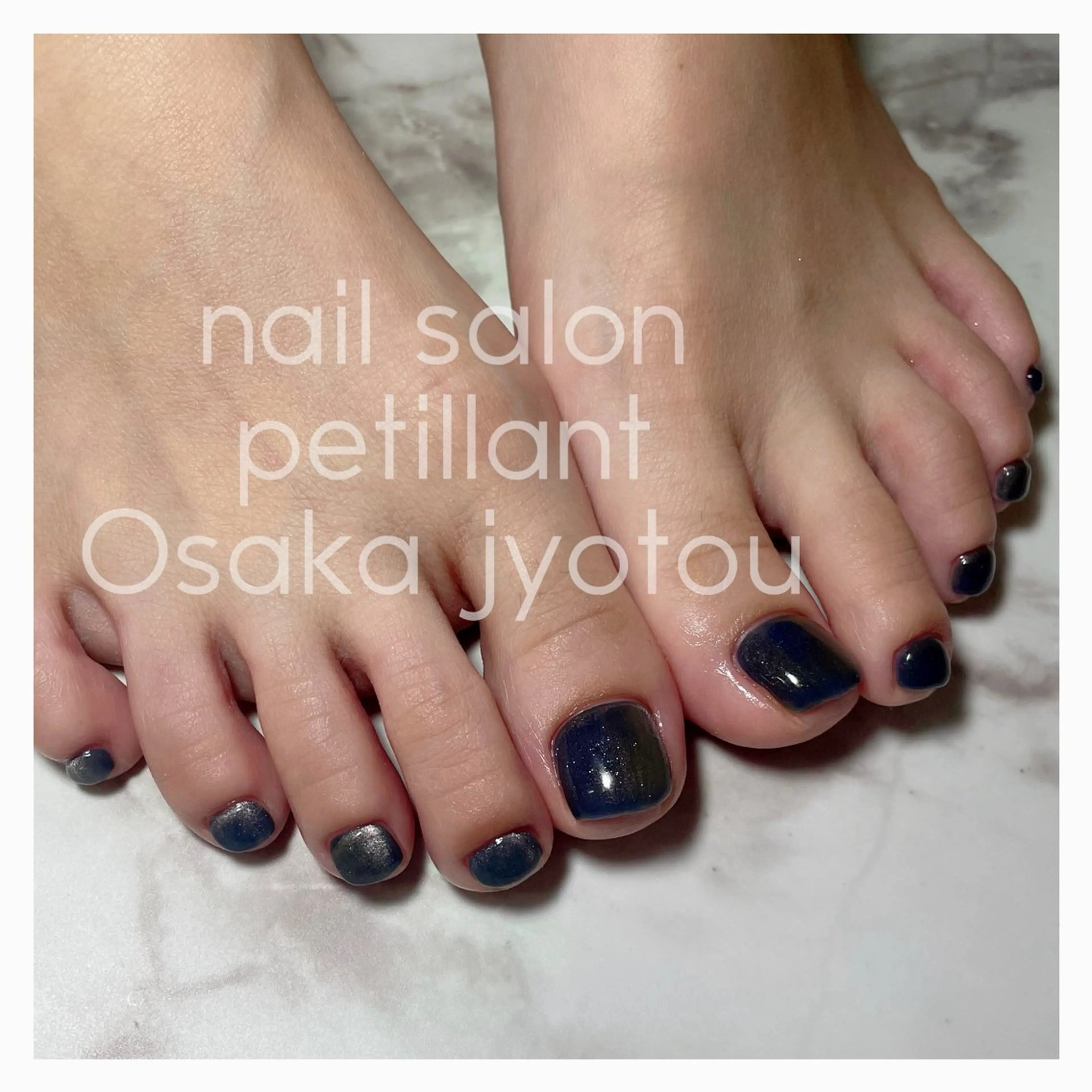 ネイル マグネットネイル ネイビー nail salon petillantのネイルデザイン