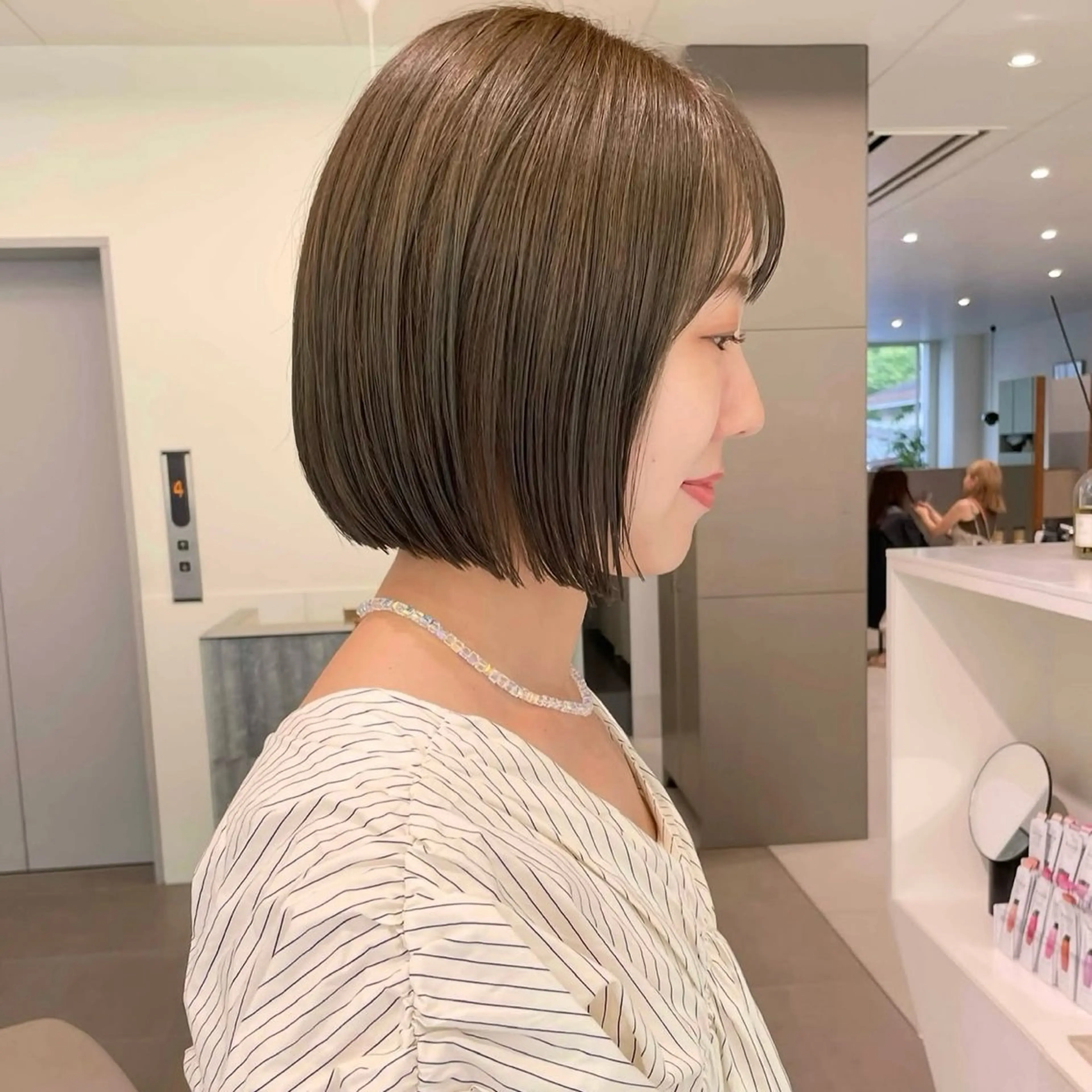ショート カラー ボブ レイヤーカット/暖色 カラー/mao🎀のヘアスタイル