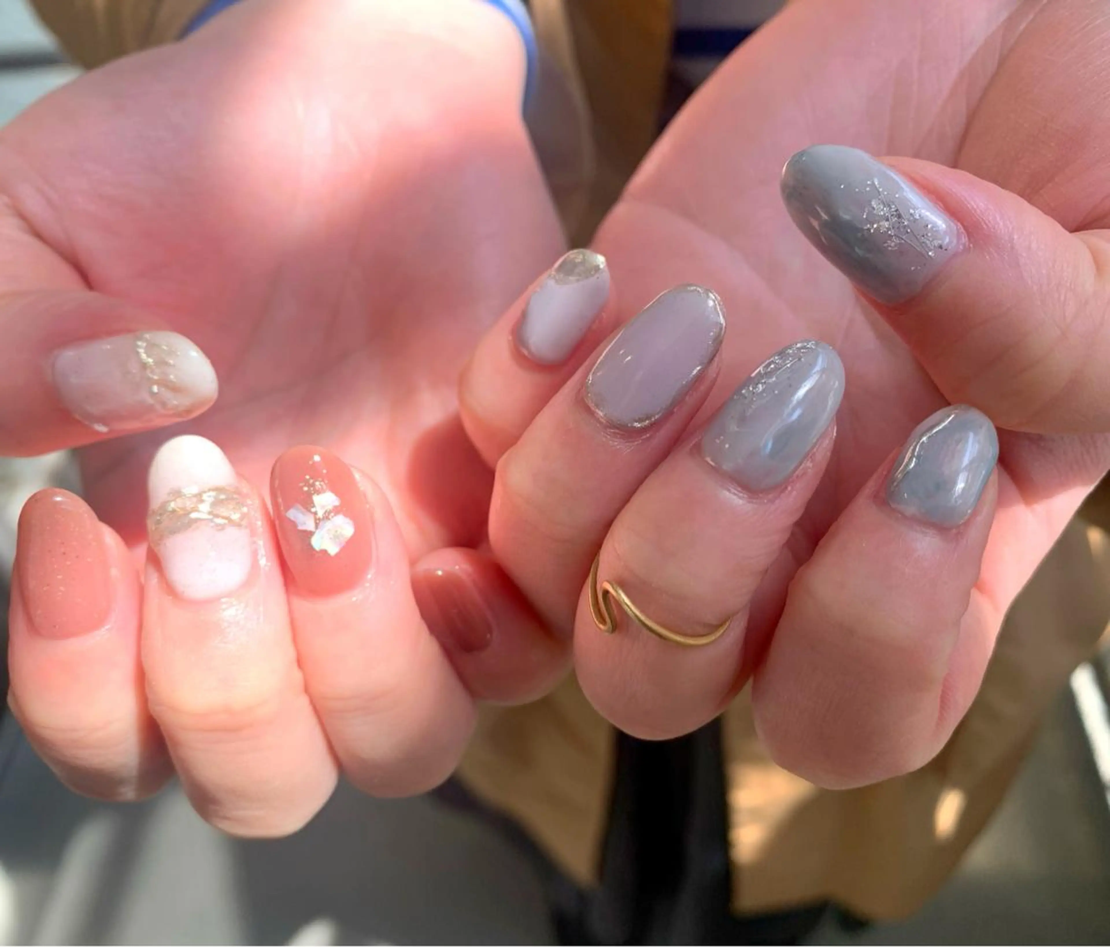 ネイル ニュアンスネイル 春ネイル nail＊ runa🌻のネイルデザイン