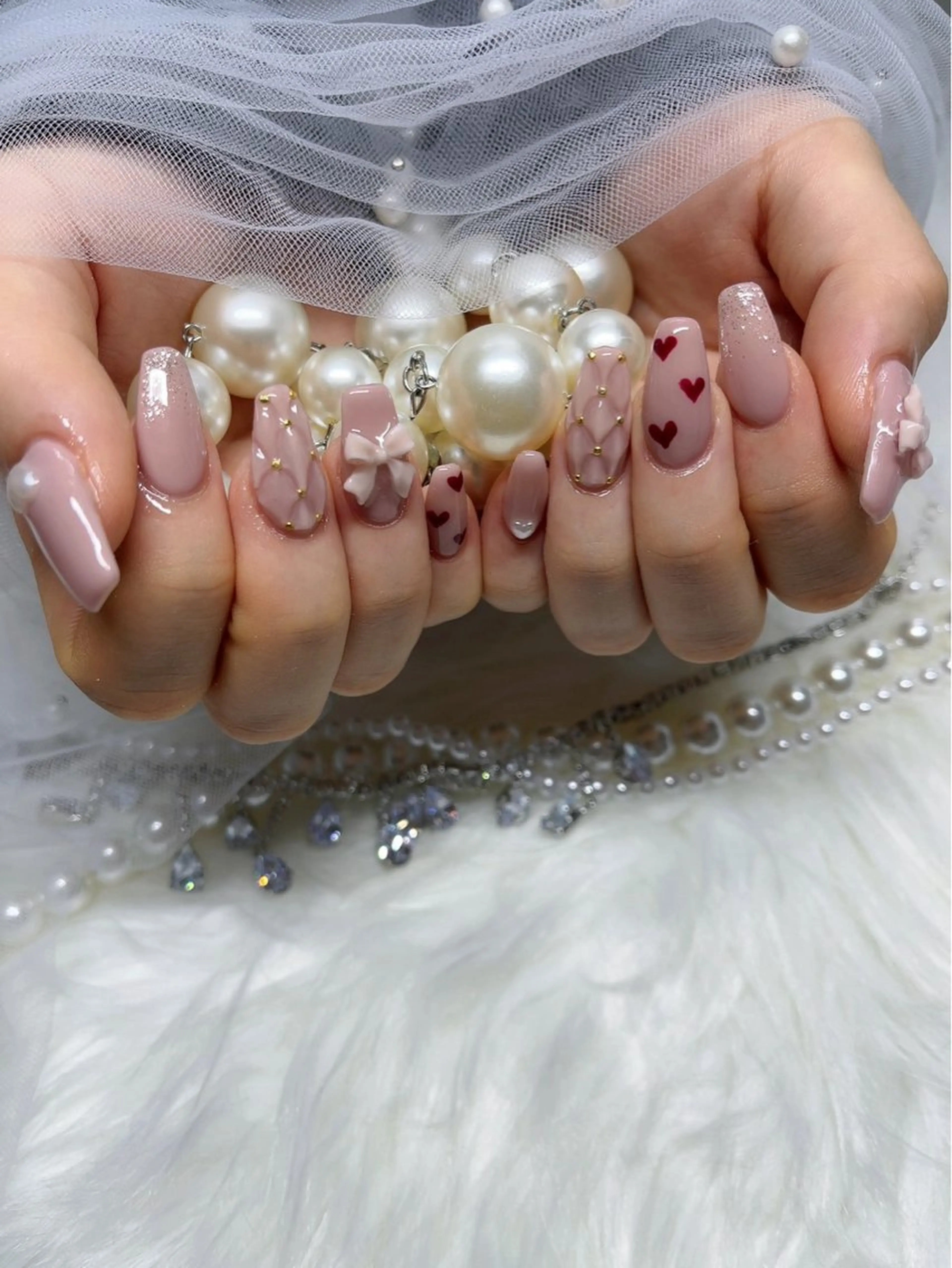ネイル 長さ出し 持ち込み my nail plus野江内代のネイルデザイン