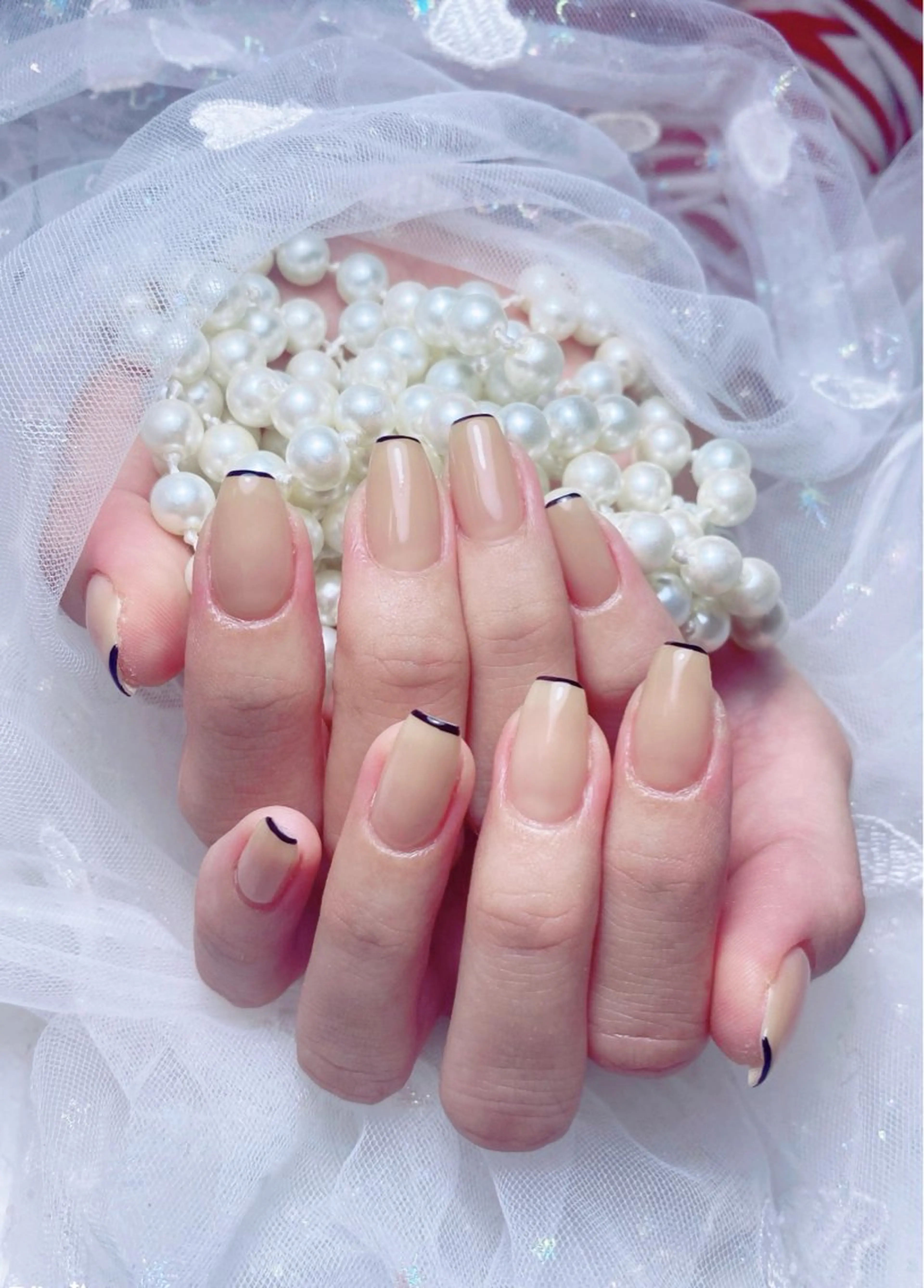 自爪❣️王道NO1 ❣️フレンチ2色まで(7日以内お直し無料)の写真