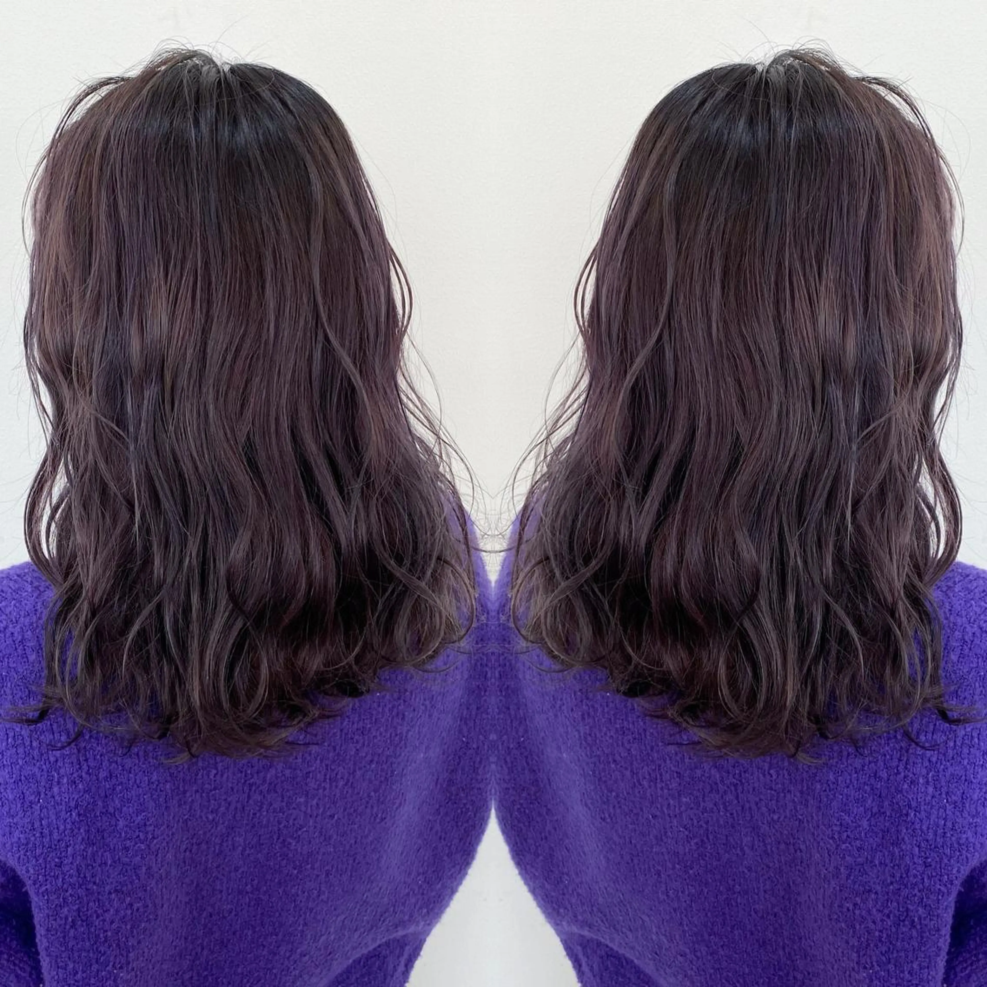 セミロング カラー ブリーチ特化 梅田本多翔のヘアスタイル