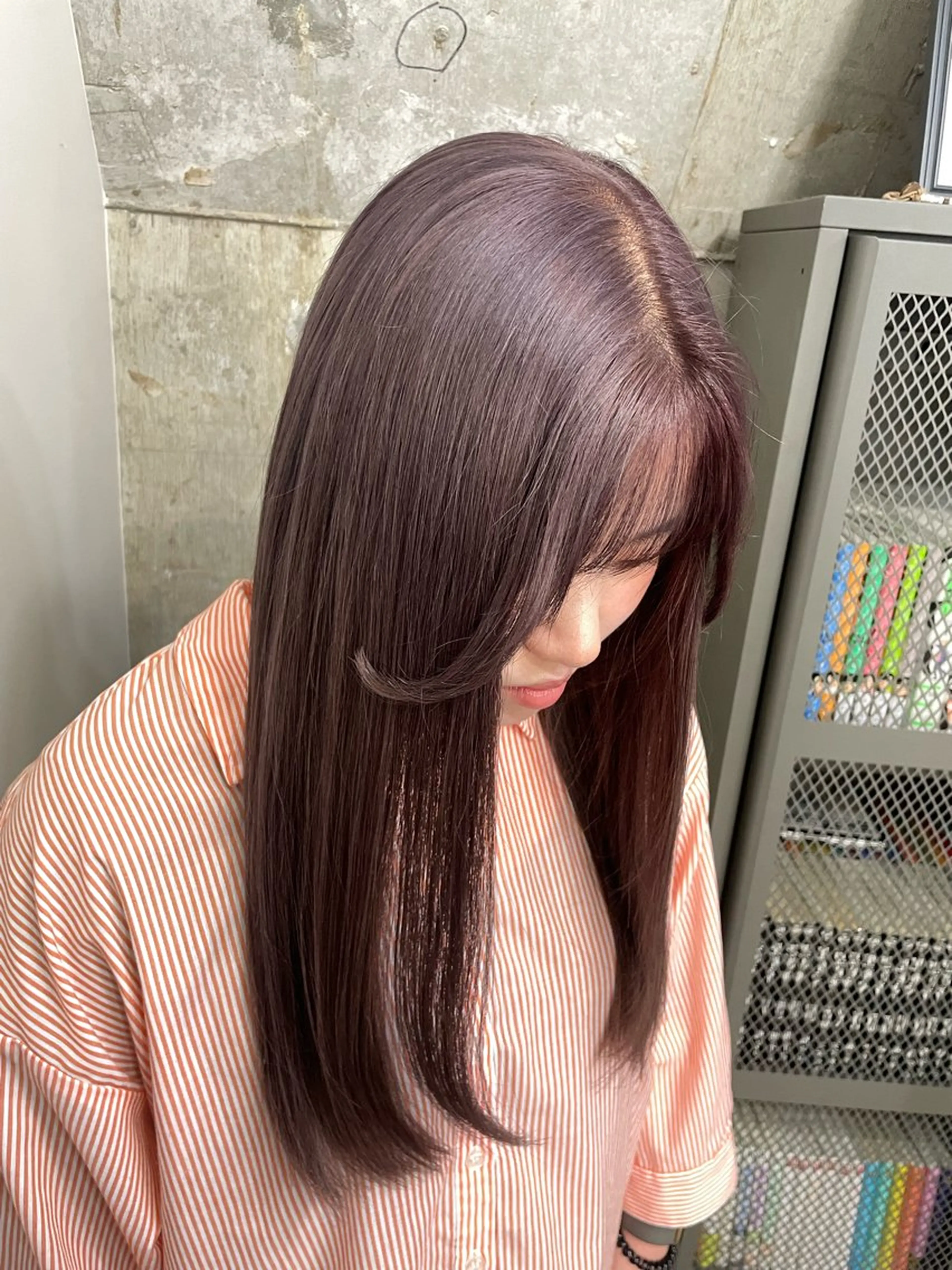 ロング カラー ベージュカラー ピンクカラー ピンクベージュ ヘアカラー ブレンバイドット所属・ニュアンスカラー/ 🫧レミ(坊主)のヘアスタイル