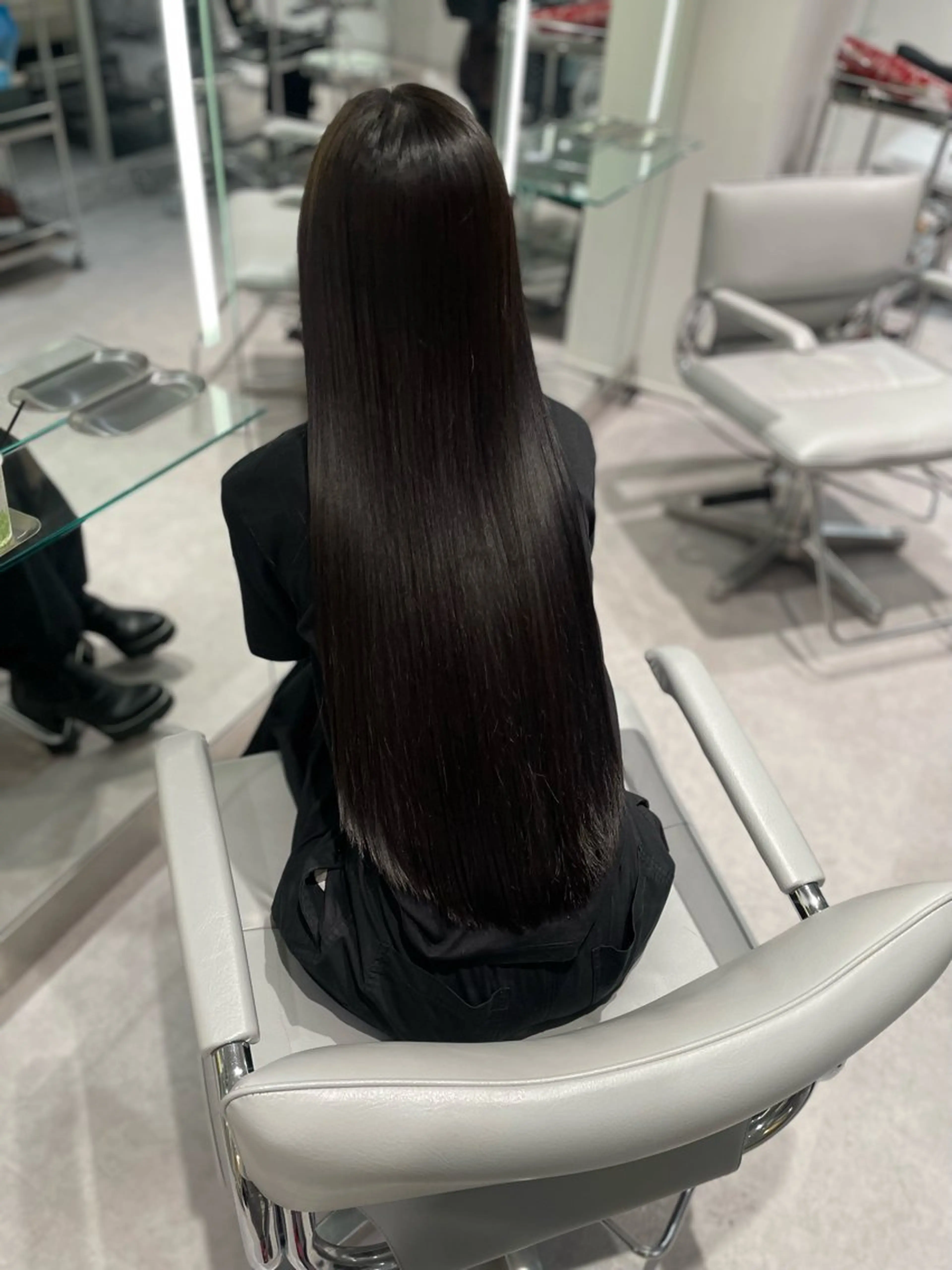 ロング カット ヘアカラー 縮毛矯正 トリートメント 透明感たっぷり柔らか 可愛いStyle杏琉のヘアスタイル