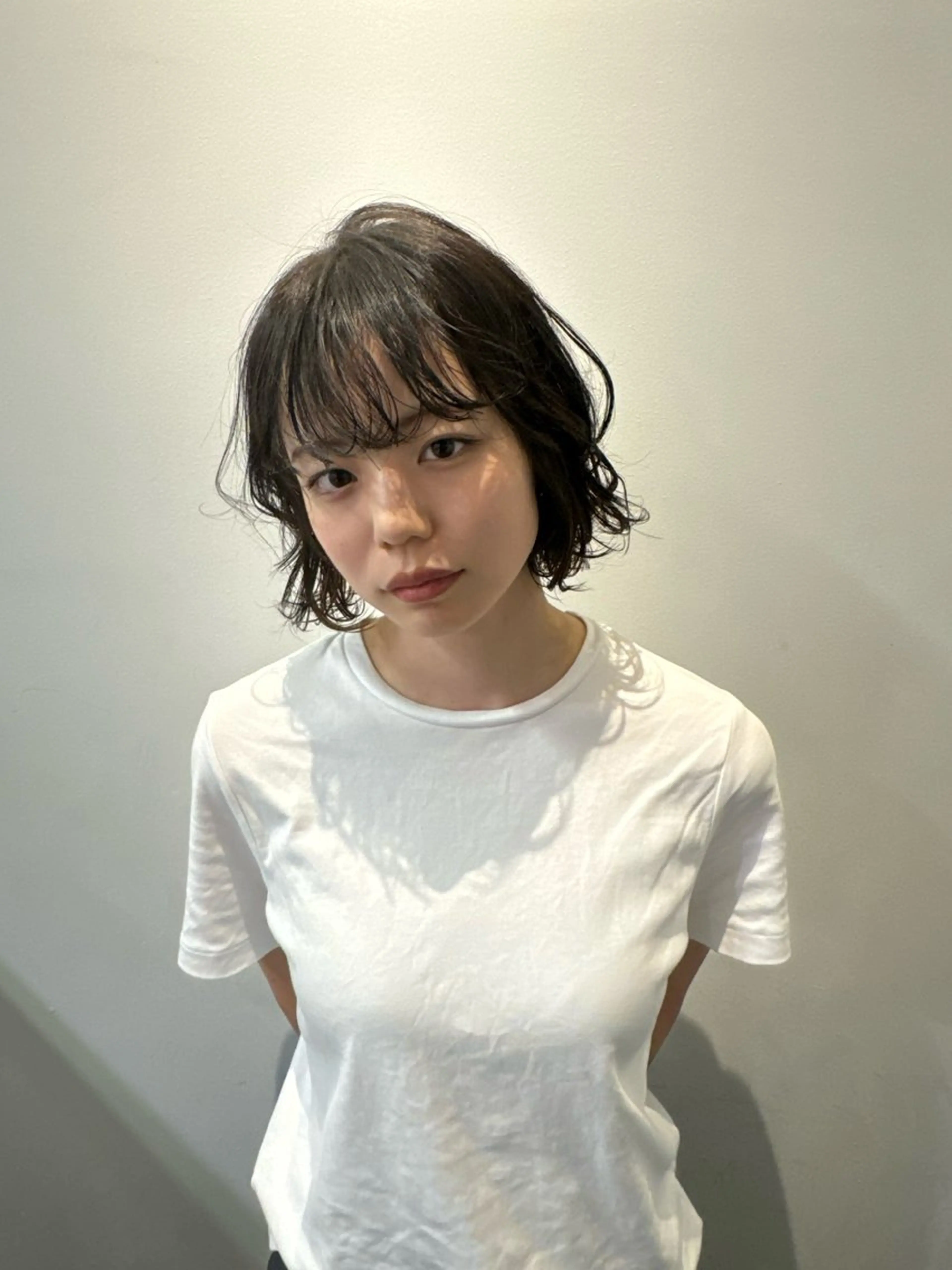 ショート ボブ 小顔矯正/レイヤー 透明感カラー✨生真のヘアスタイル