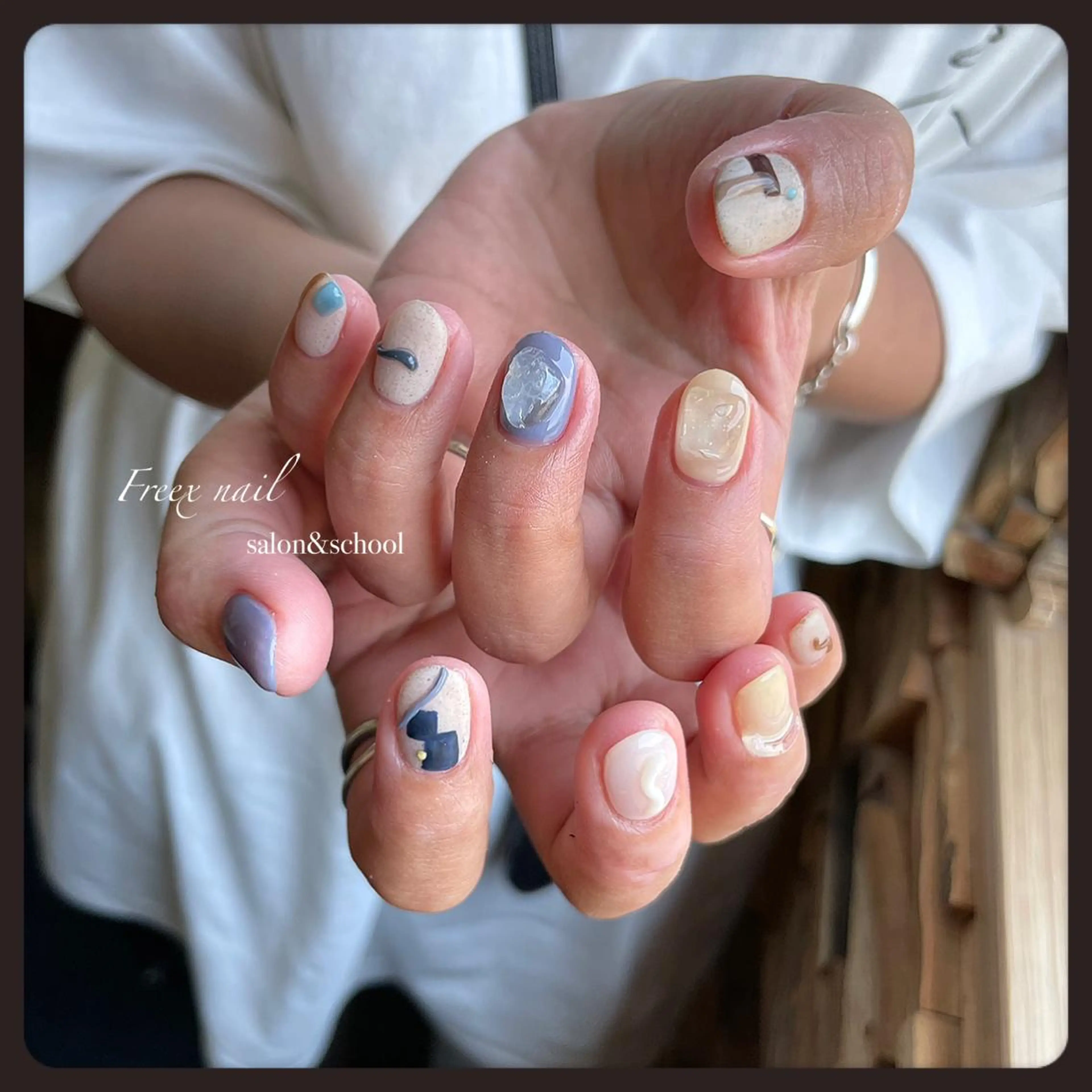 ネイル 持ち込み ハンドネイル フットネイル Freex nail所属・freex nail /ニュアンス/個性派のネイルデザイン