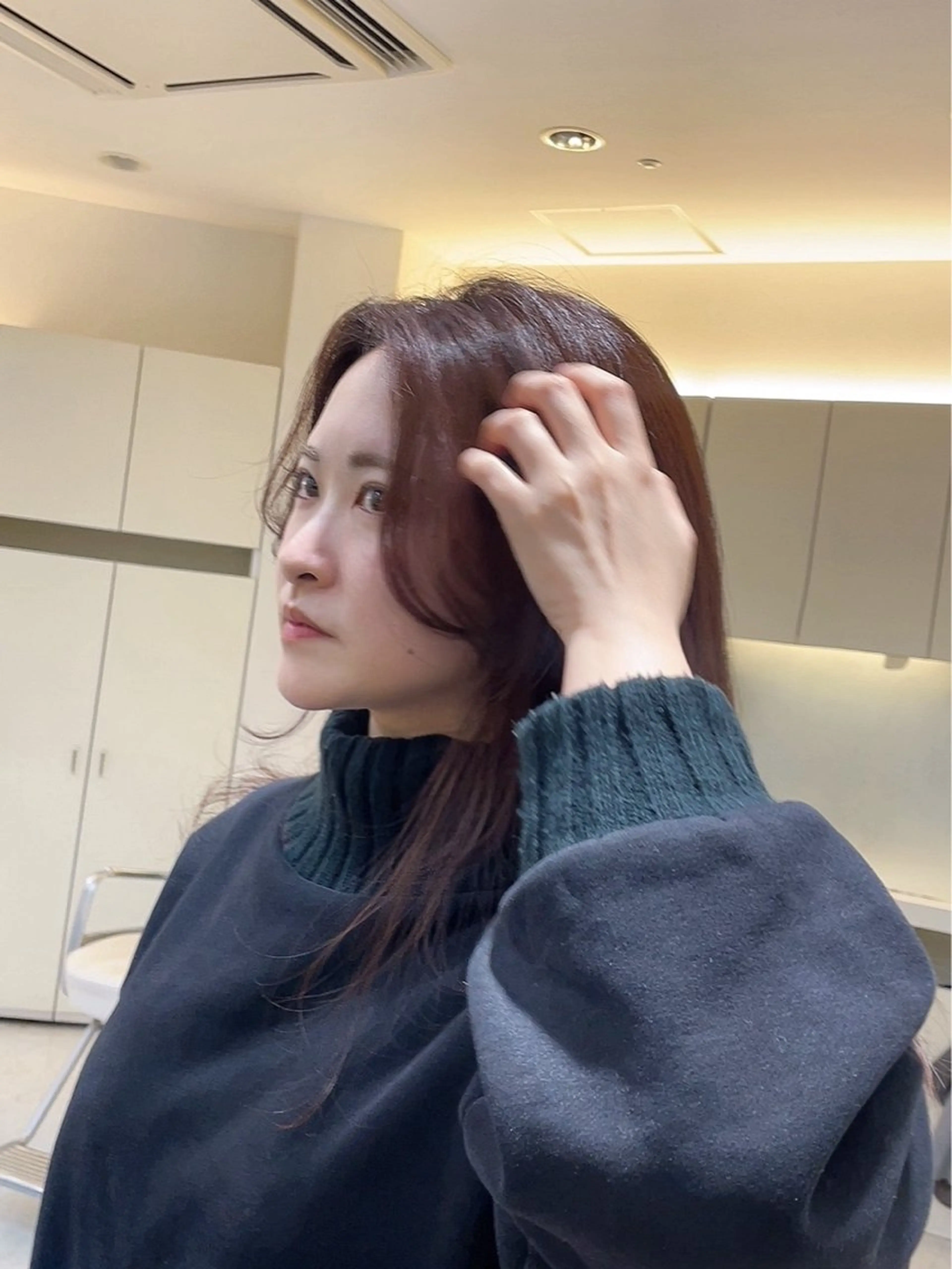 ロング カラー 小顔カット コミヤマ ナツキ🪿のヘアスタイル