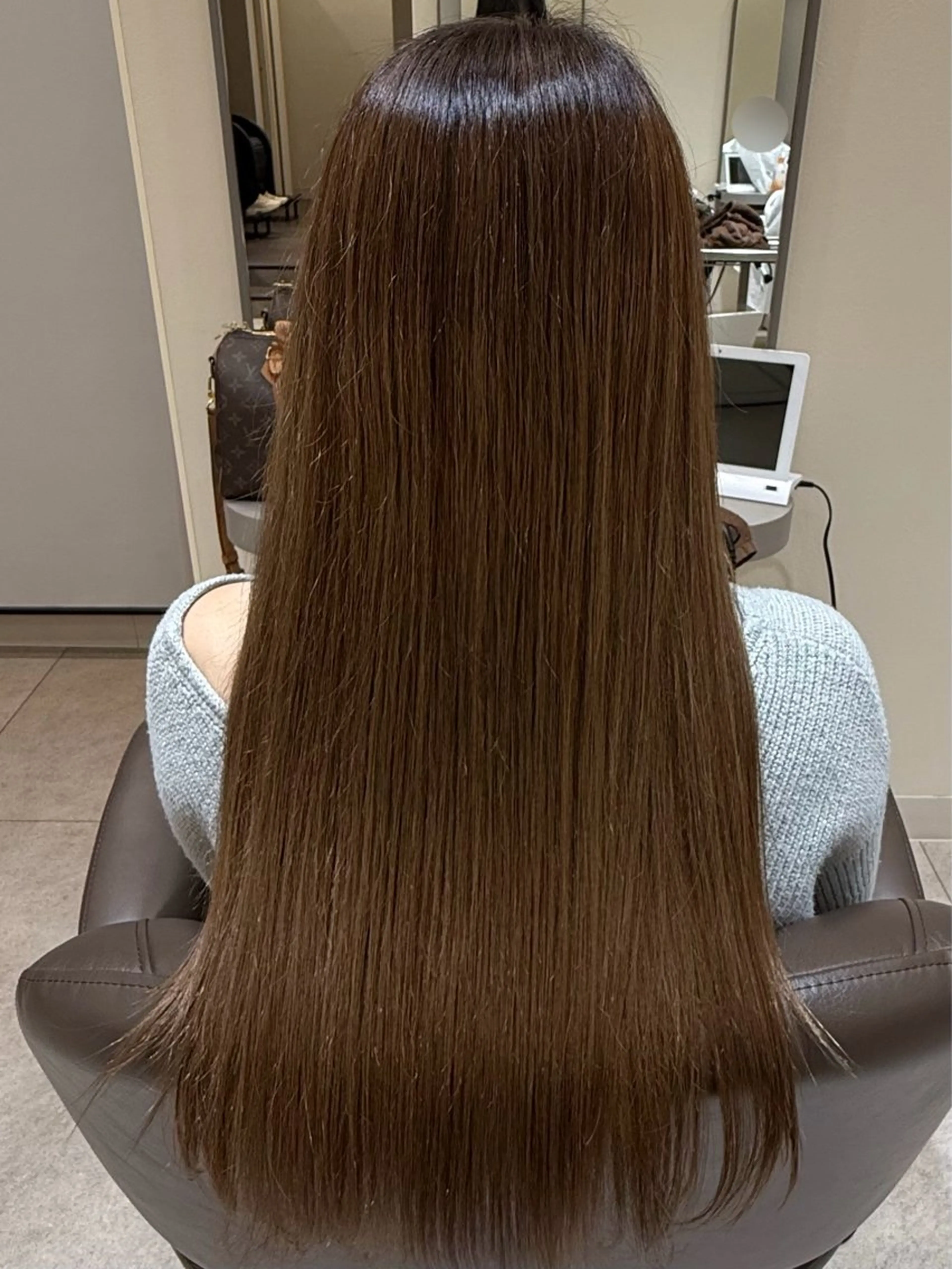 ロング カラー 髪質改善 トリートメント カット ヘアカラー トリートメント たにわき あんのヘアスタイル