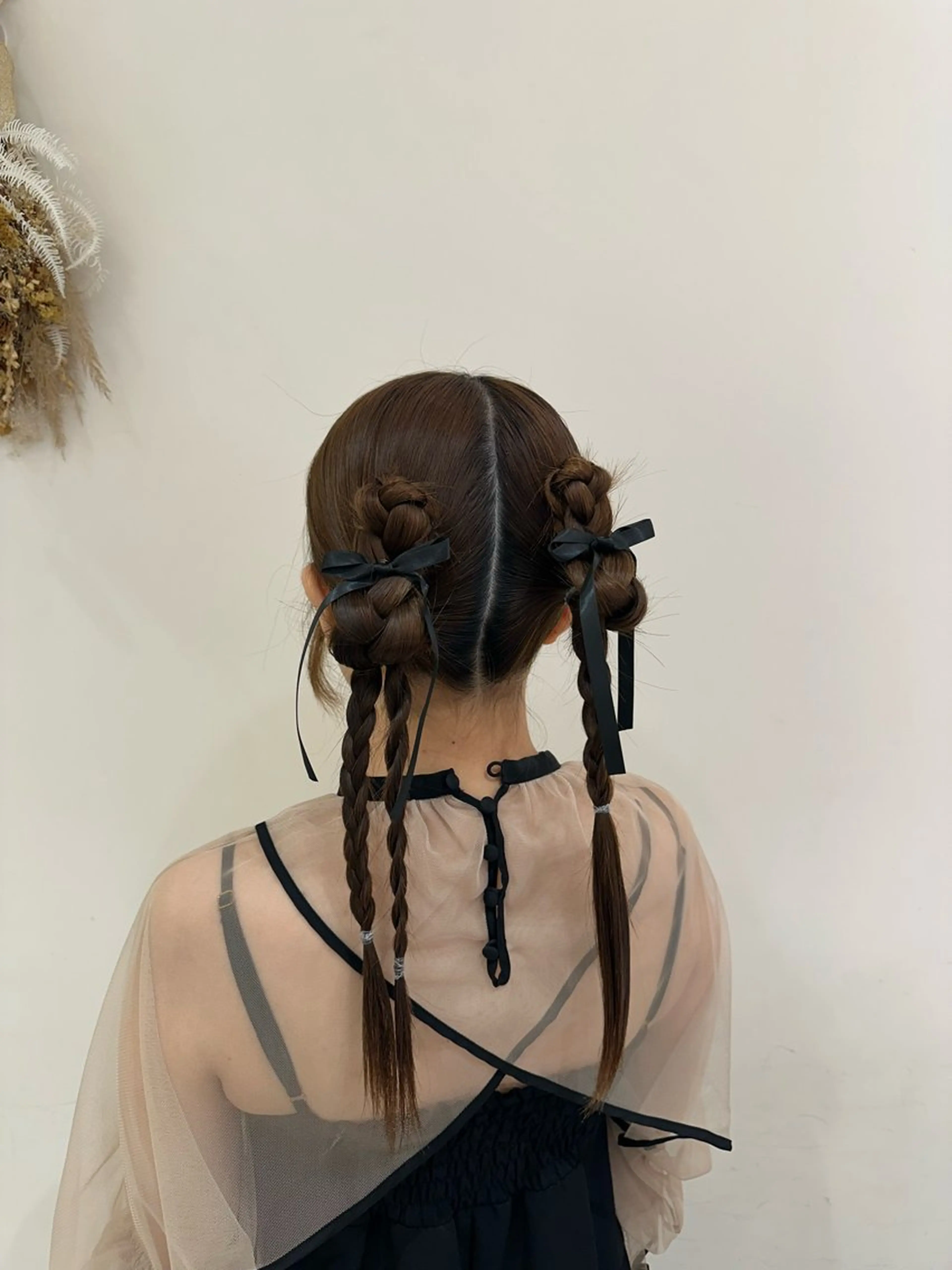 ロング カラー ヘアアレンジ タイトボブ個性派カラ ーAKANEのヘアスタイル