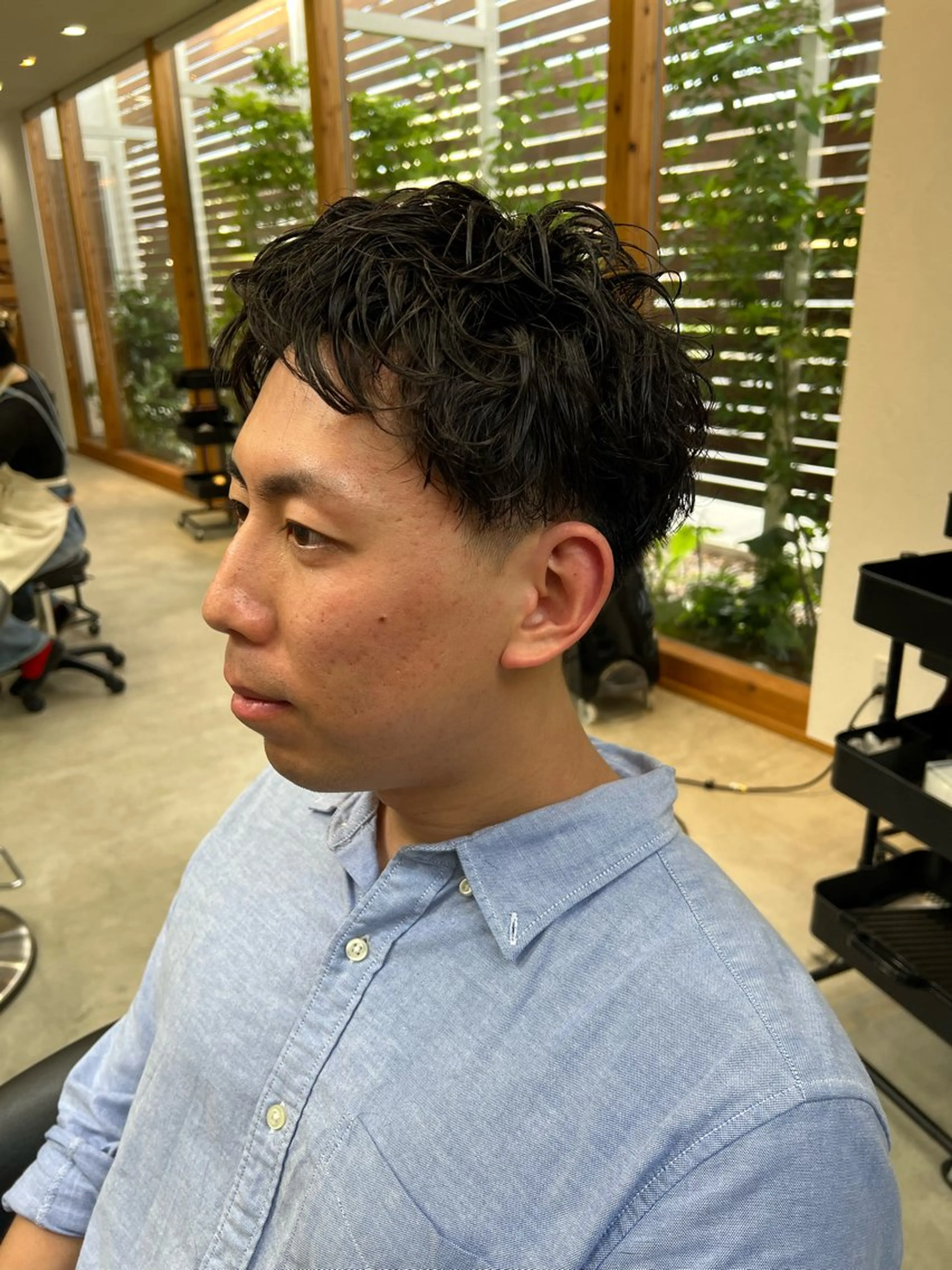 メンズ カット パーマ 解良 優斗のヘアスタイル
