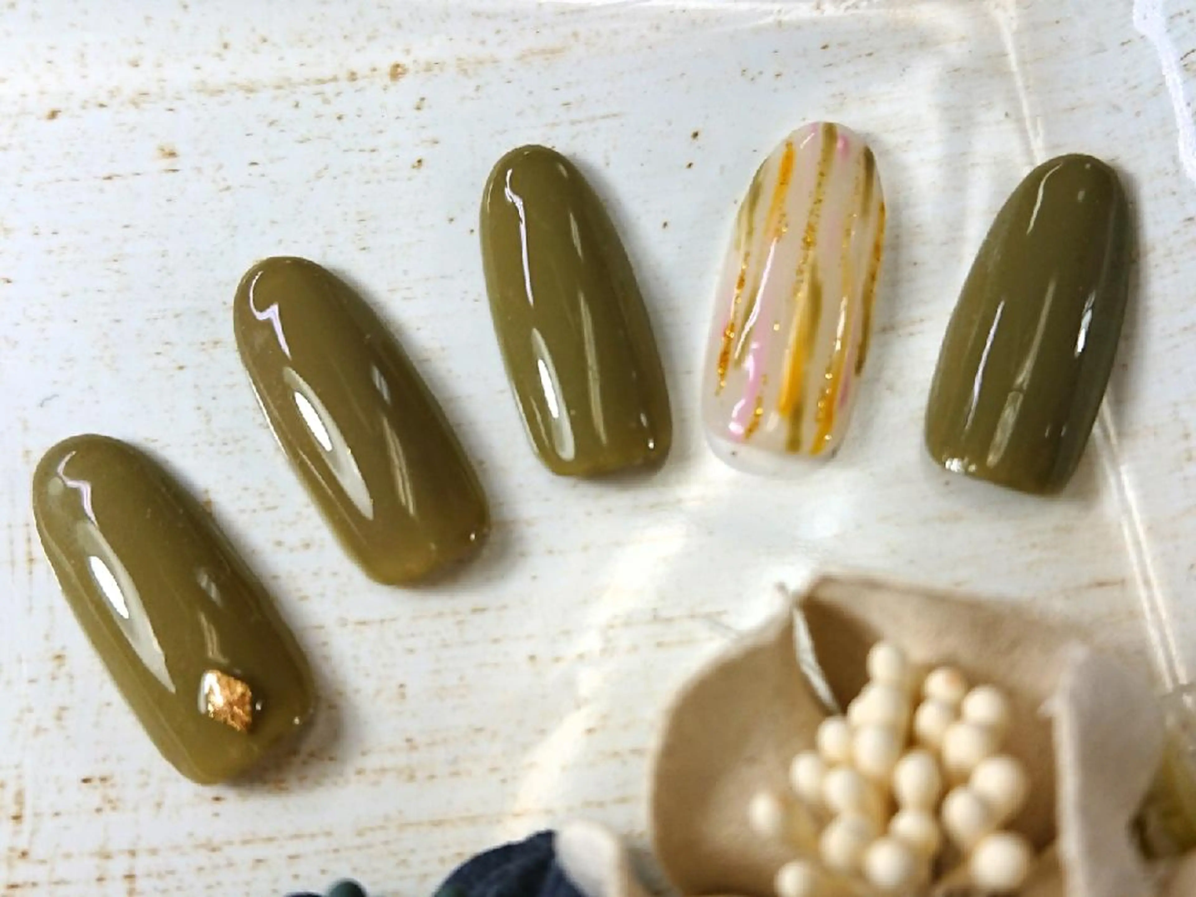 ネイル ピスタチオネイル 林 珠里のネイルデザイン