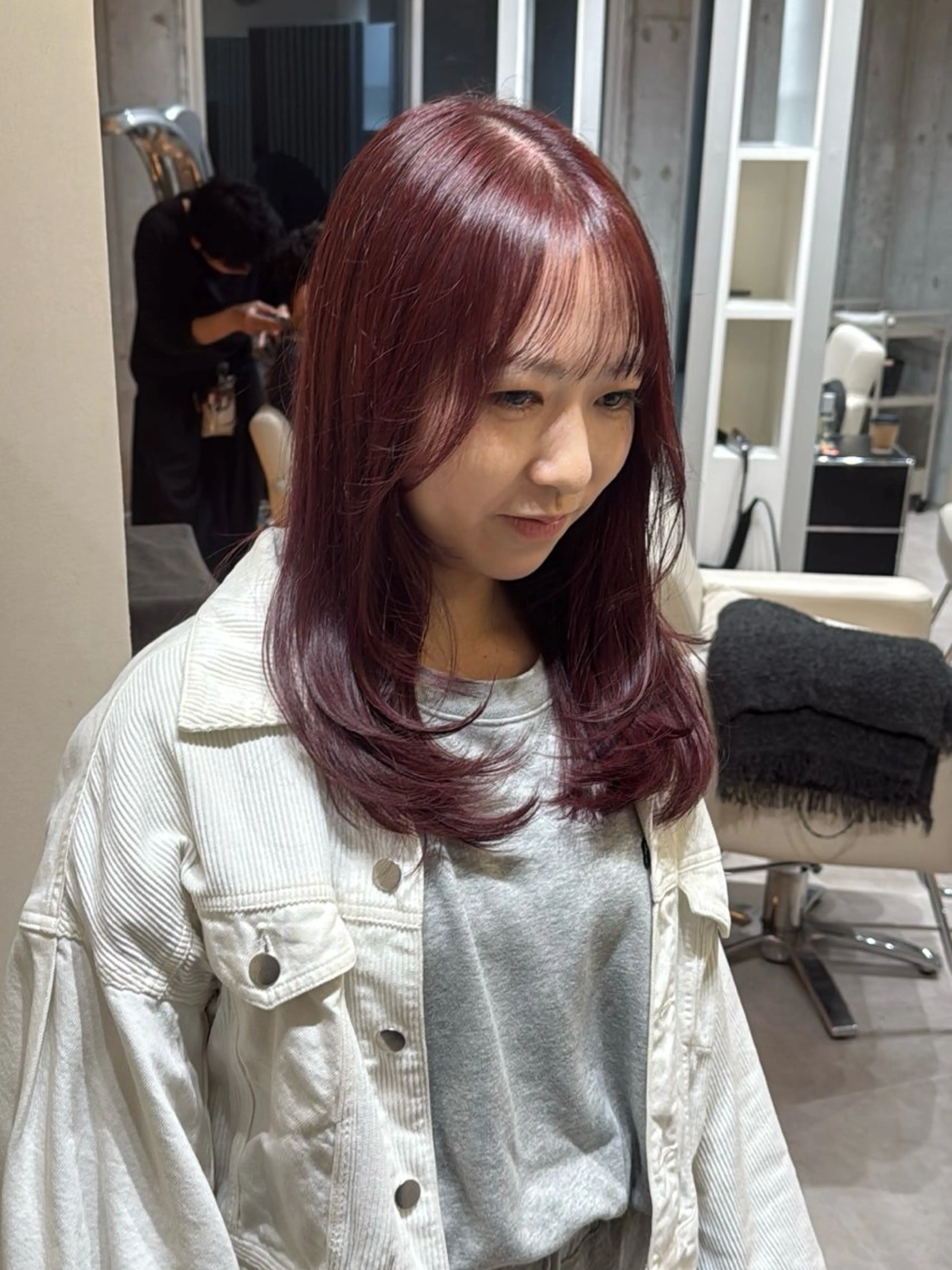 セミロング カラー カット ヘアカラー 透明感×レイヤー 【梅田】KANONのヘアスタイル