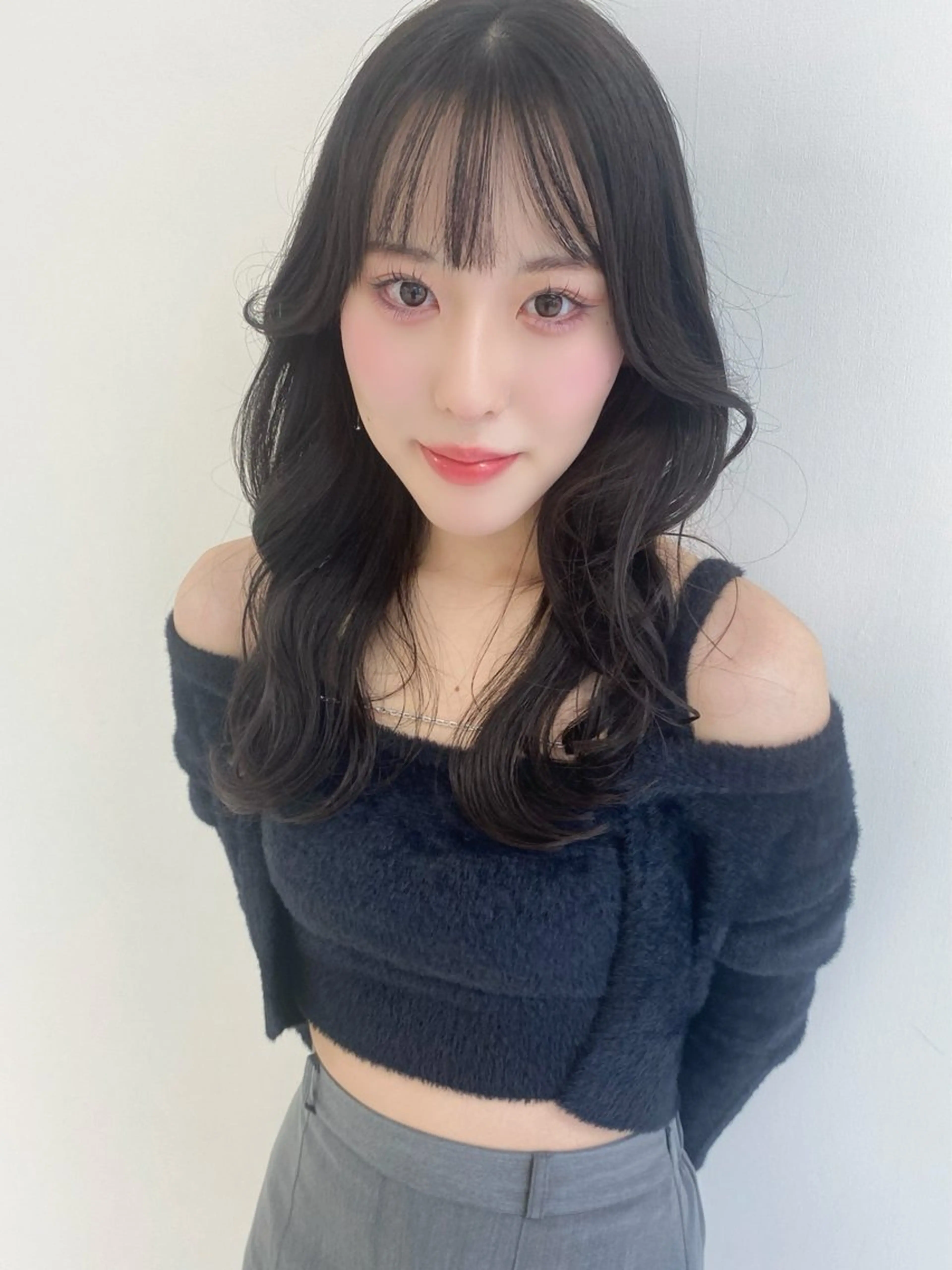 セミロング カット ヘアカラー トリートメント 推し活/韓国/ブリー チカラーminamiのヘアスタイル