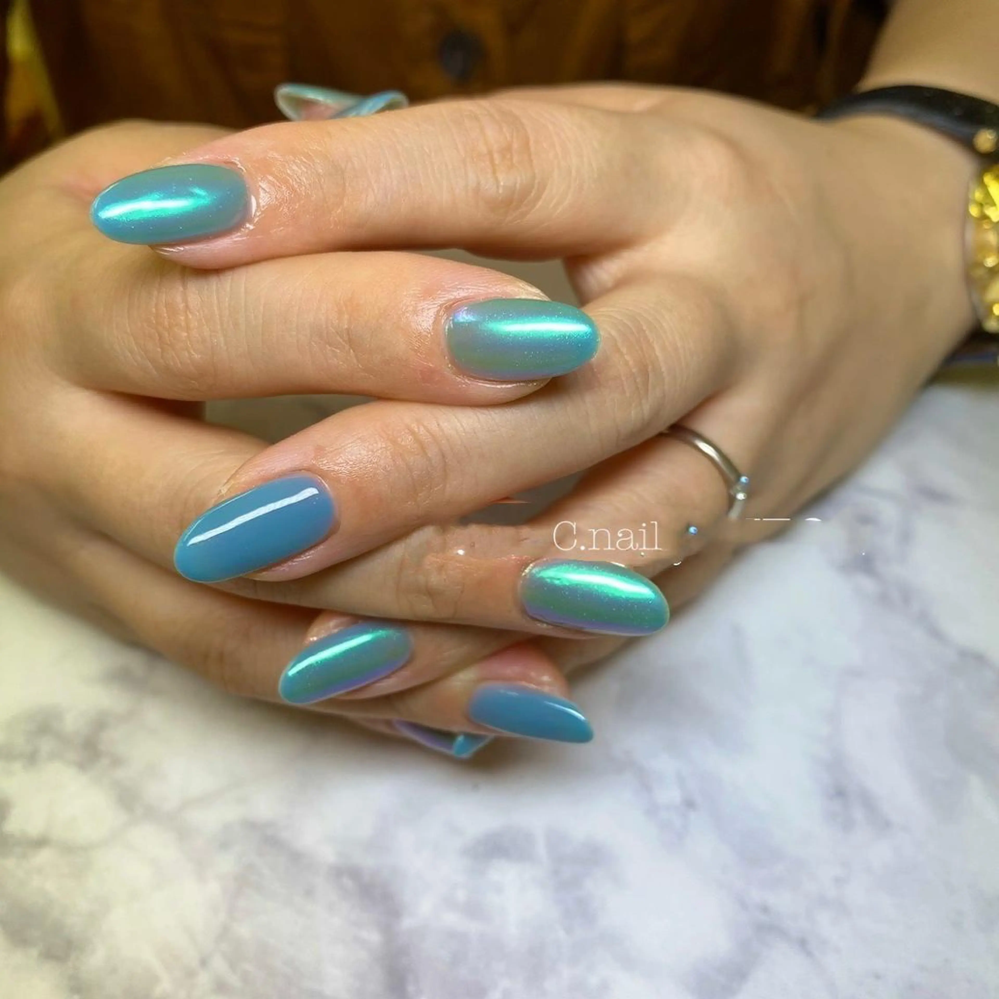 ネイル ミラーネイル C.Nail &Eye筑紫駅のネイルデザイン