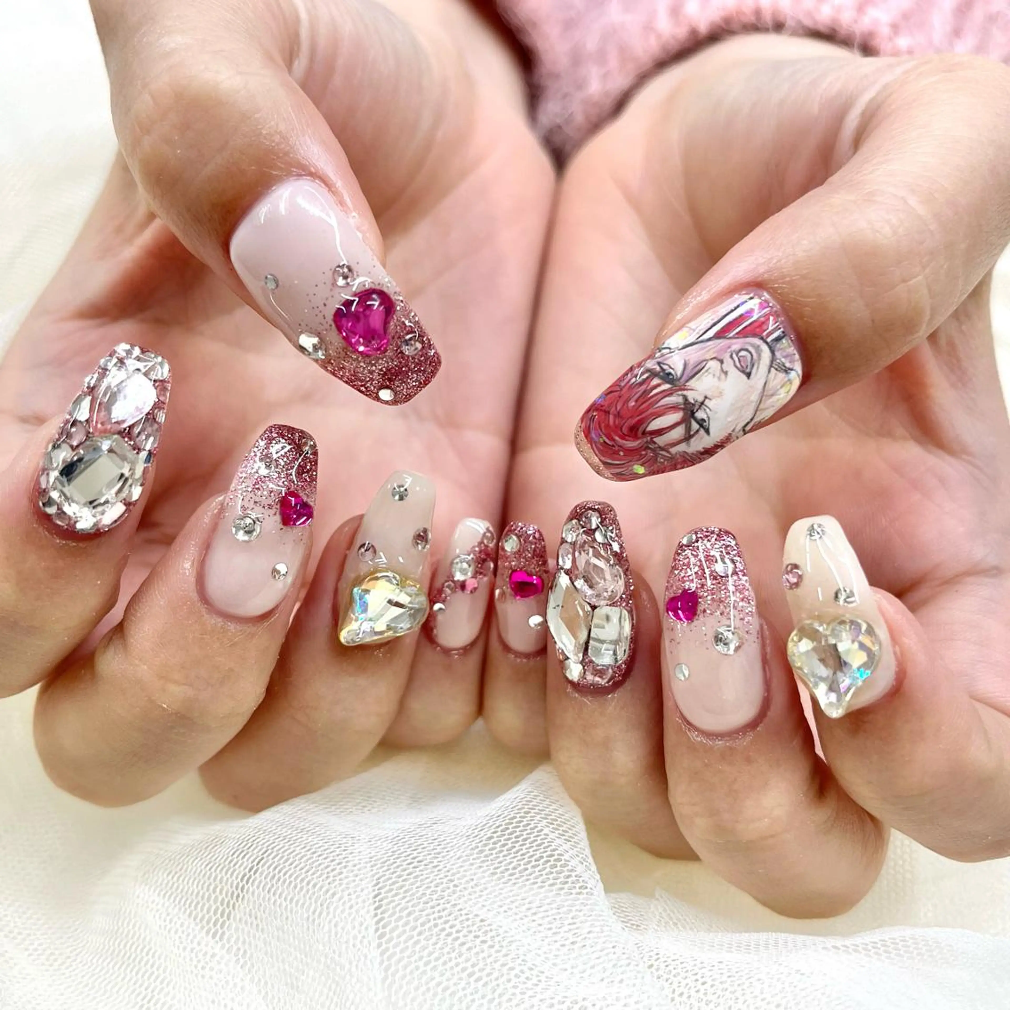 セミロング ハンドネイル 池袋痛ネイル Nok. 渡辺のネイルデザイン