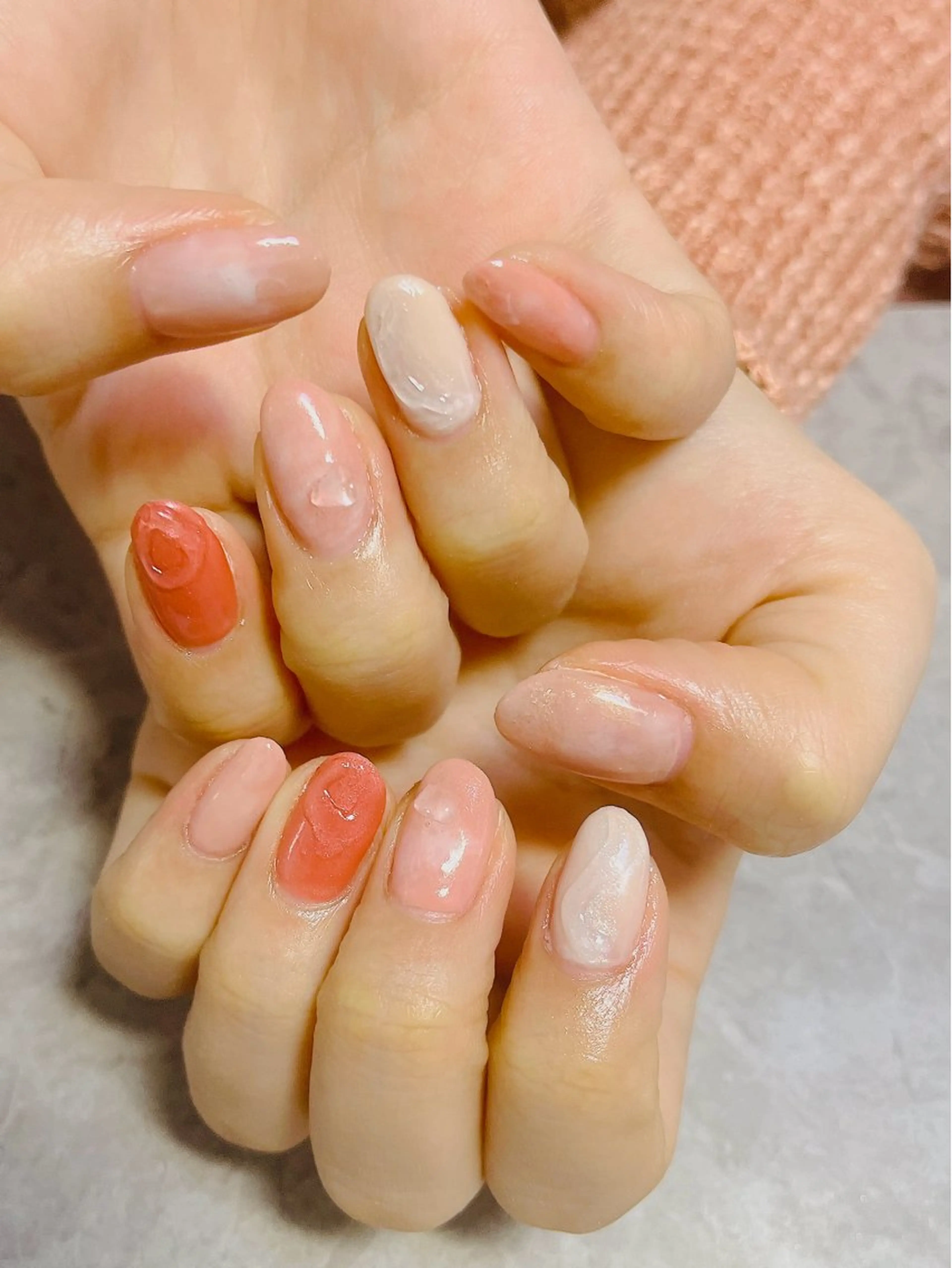 ネイル 桜ネイル 春ネイル ハンドネイル ハンドケア ベテランネイル cnc  nailのネイルデザイン