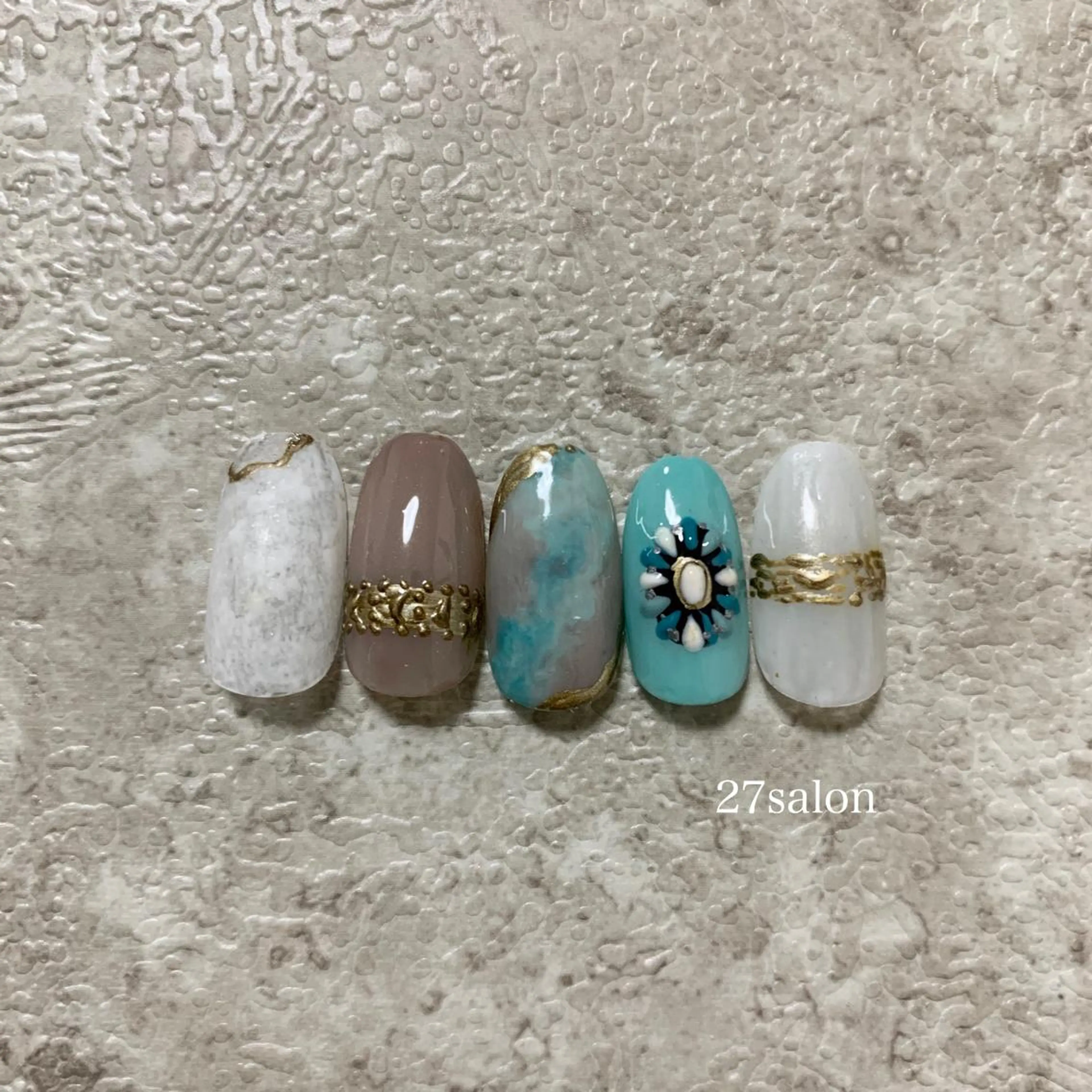 ネイル フットネイル 持ち込み 夏ネイル ネイルチップ 27salon yuinaのネイルデザイン