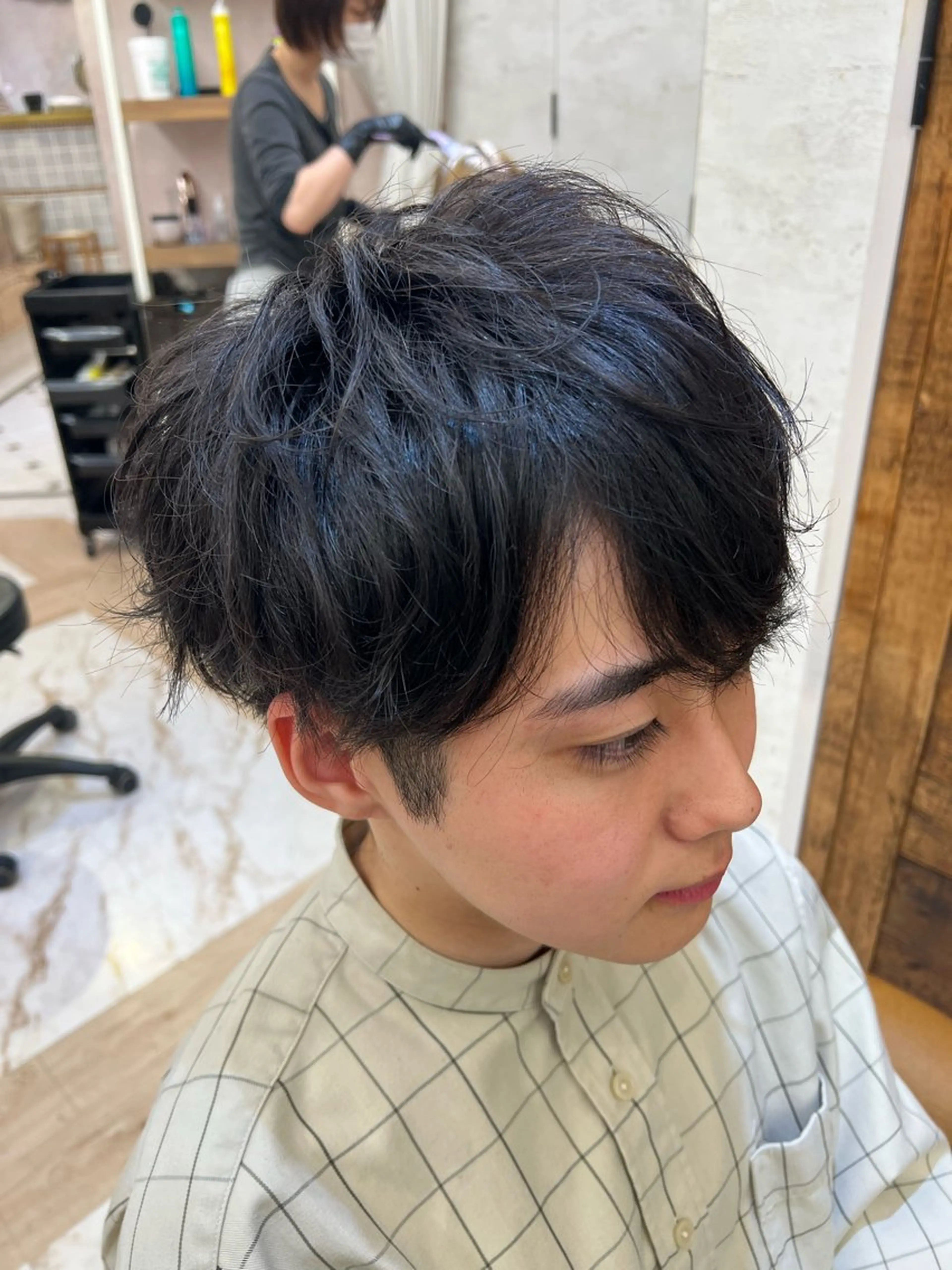 メンズ 縮毛矯正/ブリーチ なしダブルカラー輝希のヘアスタイル