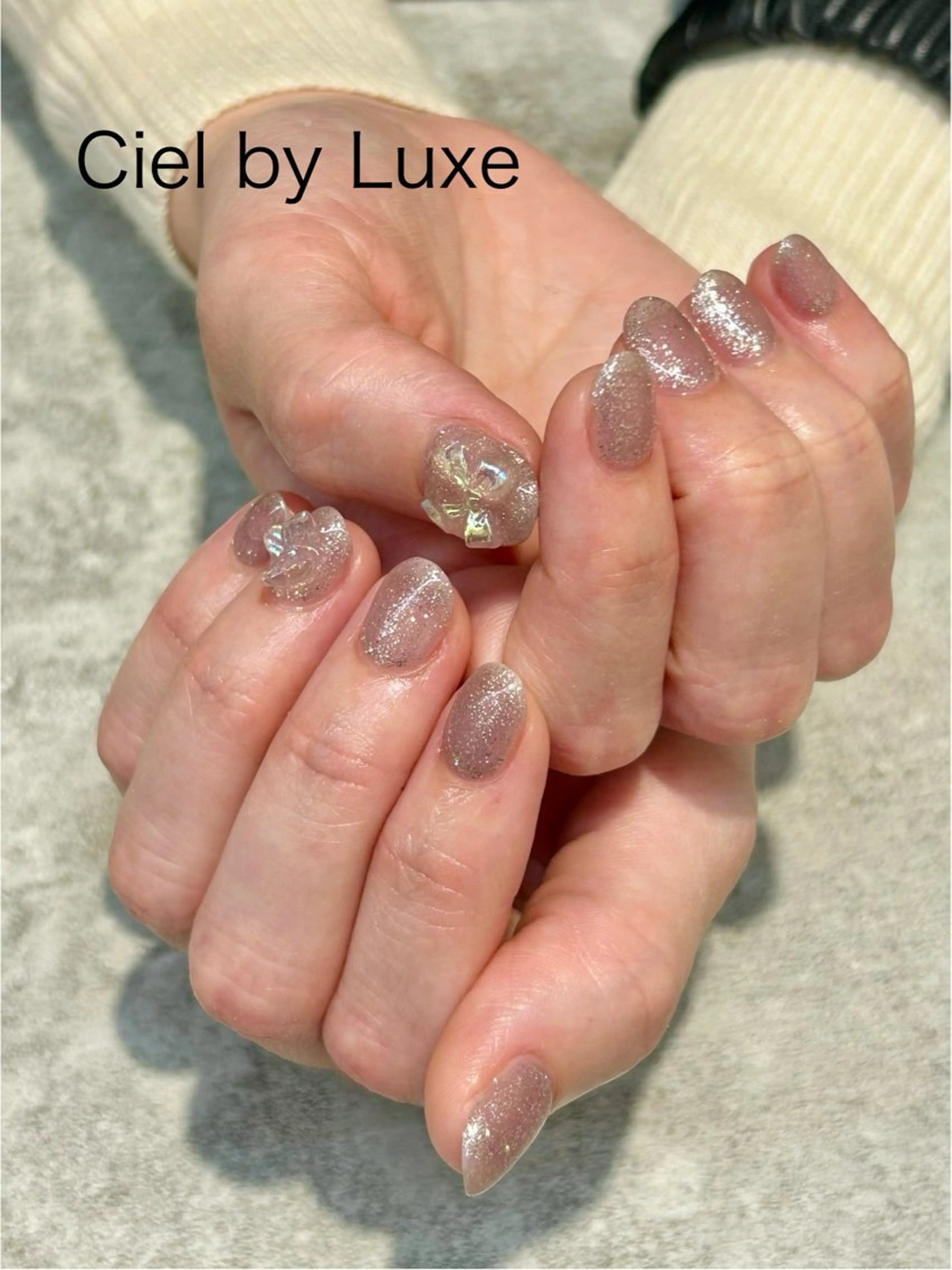 ネイル キラキラネイル ラメ(グリッター) ワンカラーネイル CielbyLuxe manamiのネイルデザイン