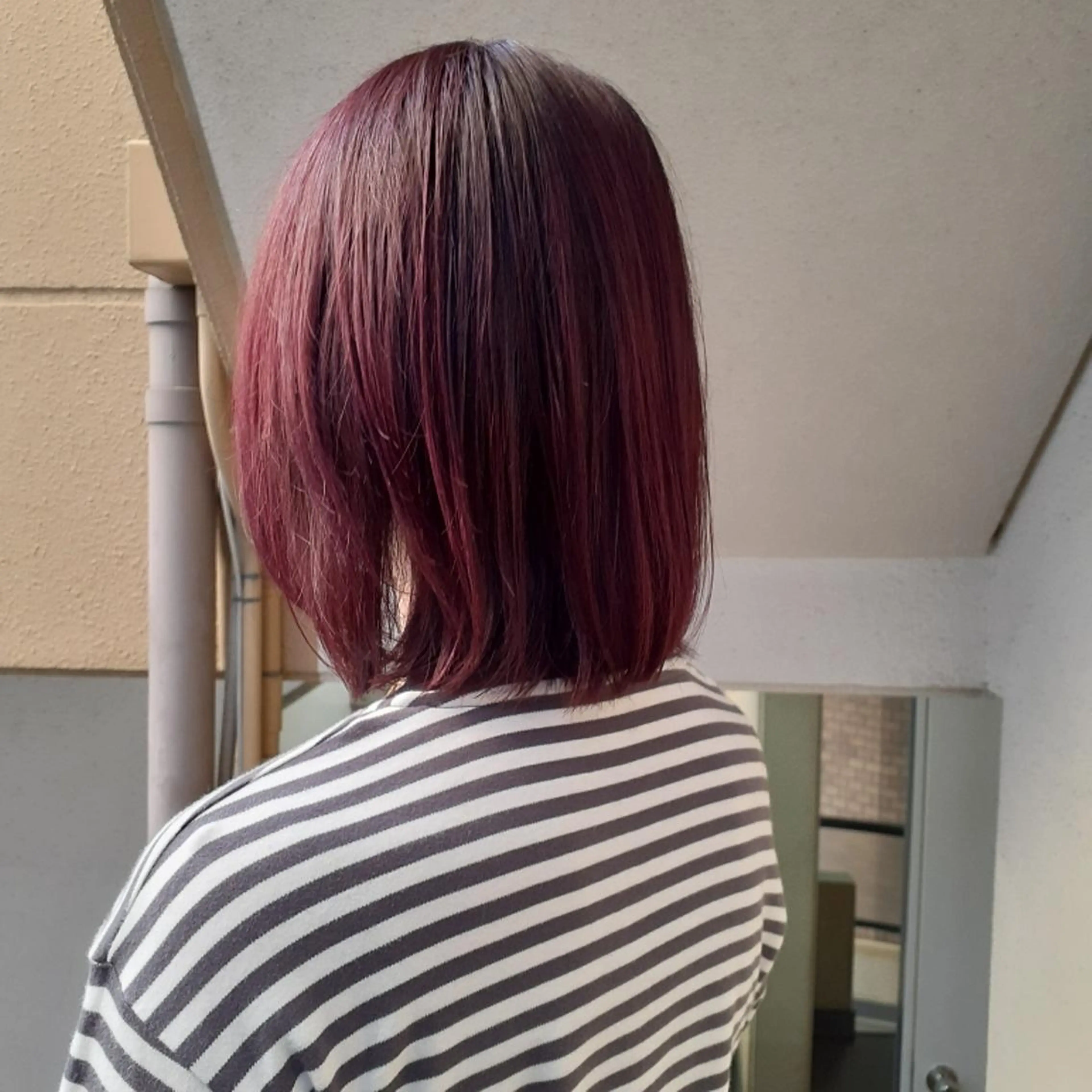 ミディアム カラー ボルドーカラー カット ヘアカラー トリートメント 🔳髪質改善🔳 岡本陽のヘアスタイル