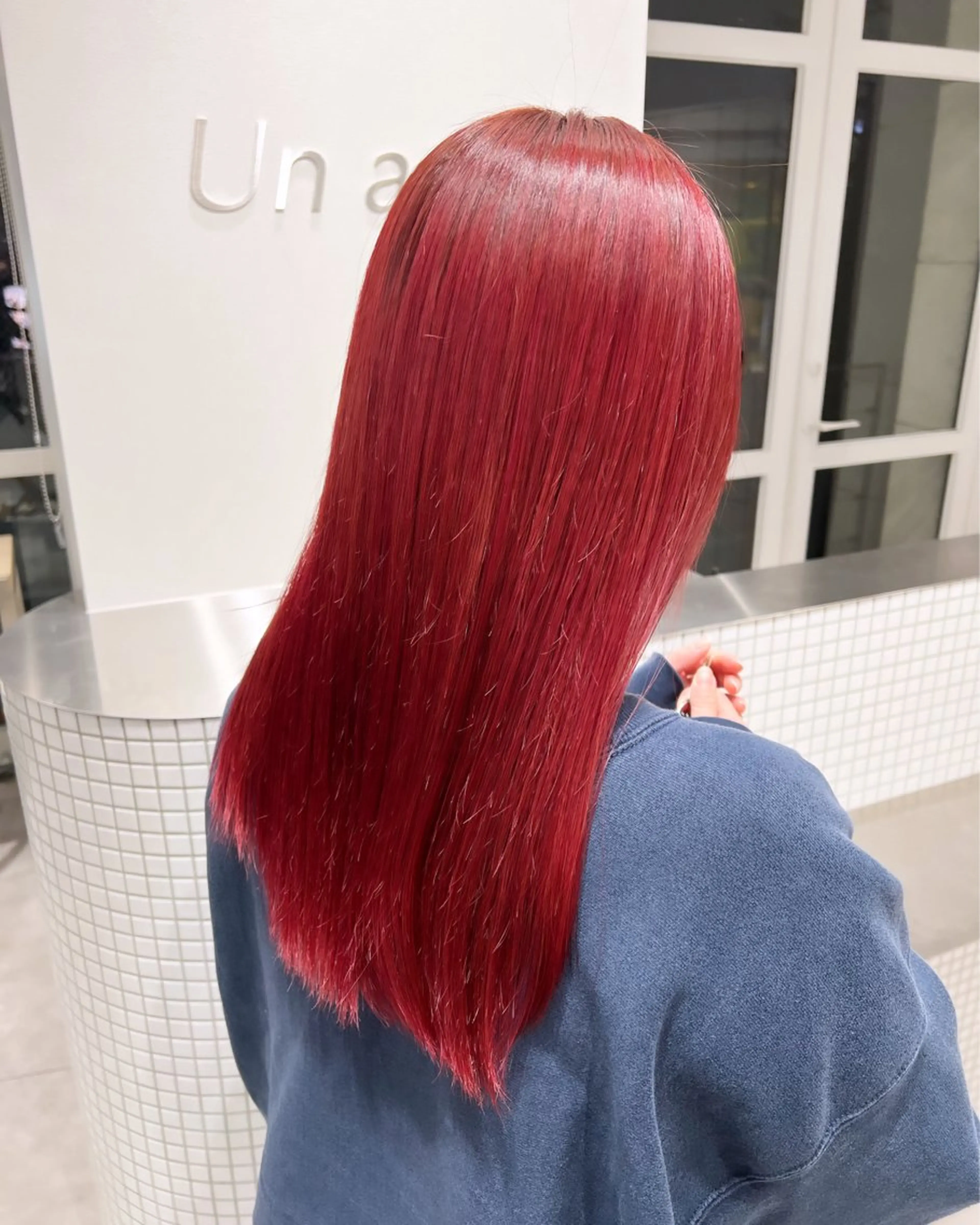 ロング カラー ダブルカラー パーマモデル募集中 Unami 太田英寿のヘアスタイル