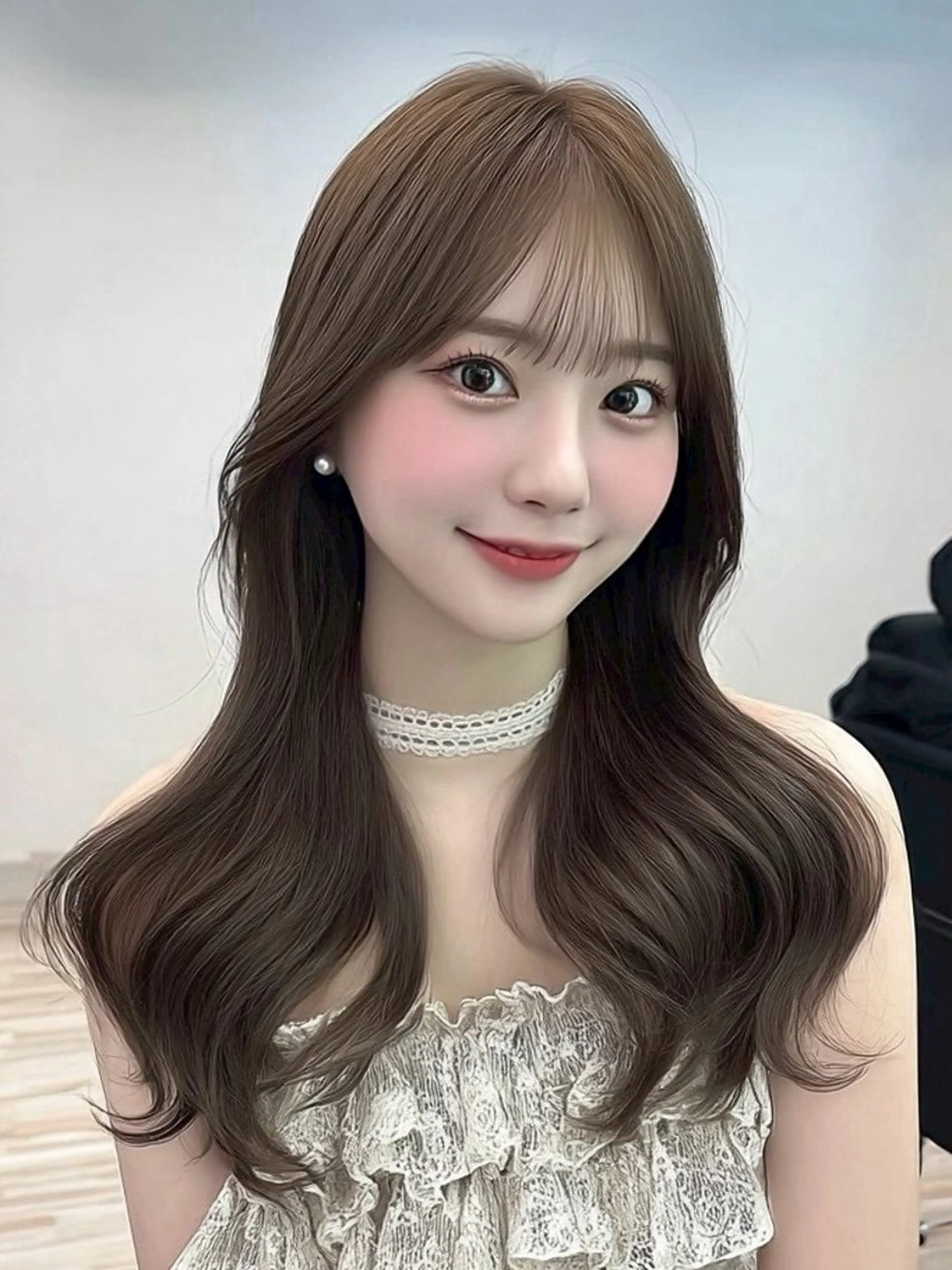 ロング カラー カット ヘアカラー トリートメント 💎透明感/韓国/ レイヤー/泉亮介💎のヘアスタイル