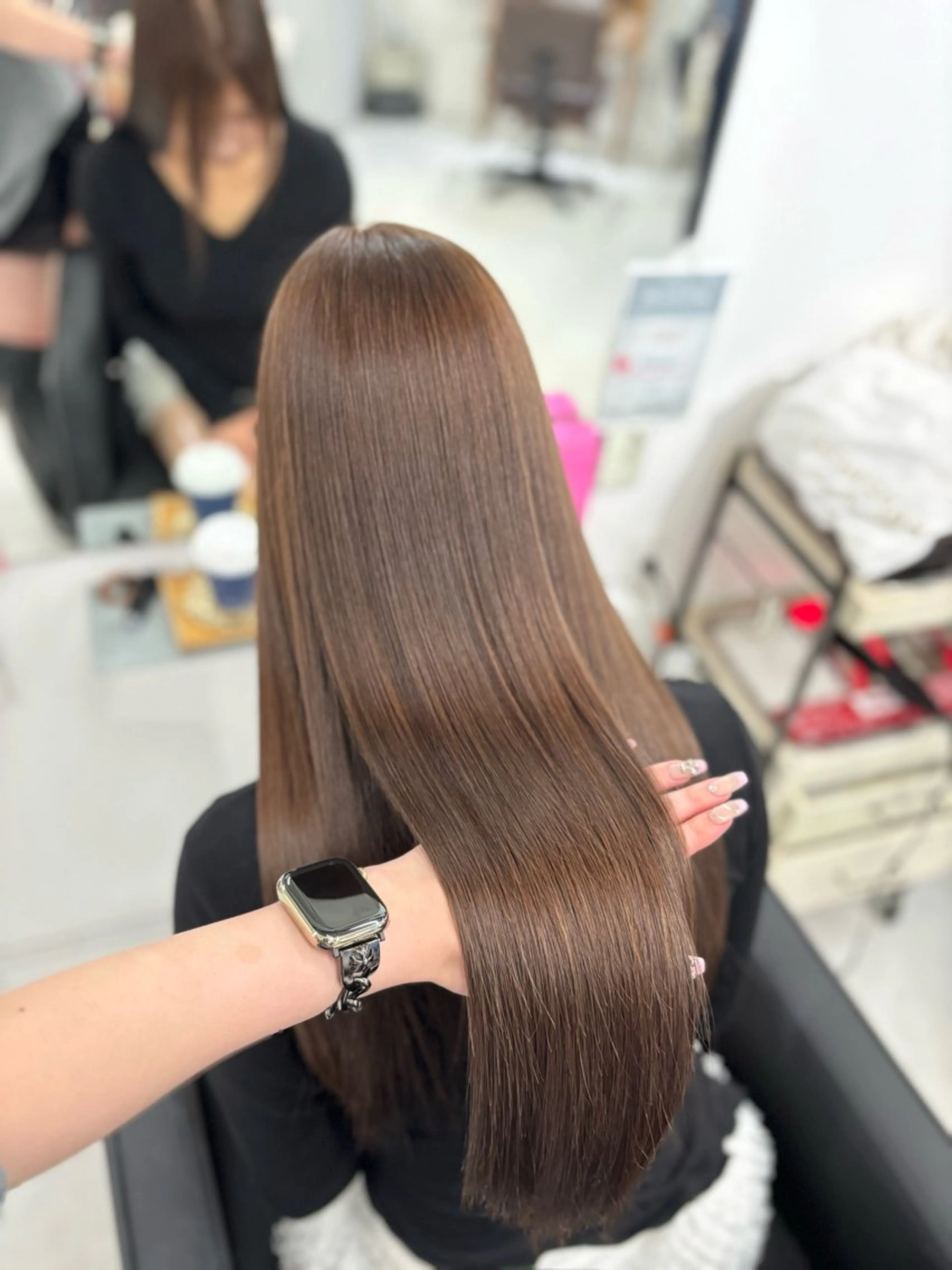 ロング カラー カット ヘアカラー トリートメント 赤みなしカラー/梅田 /レイヤー/IORIのヘアスタイル