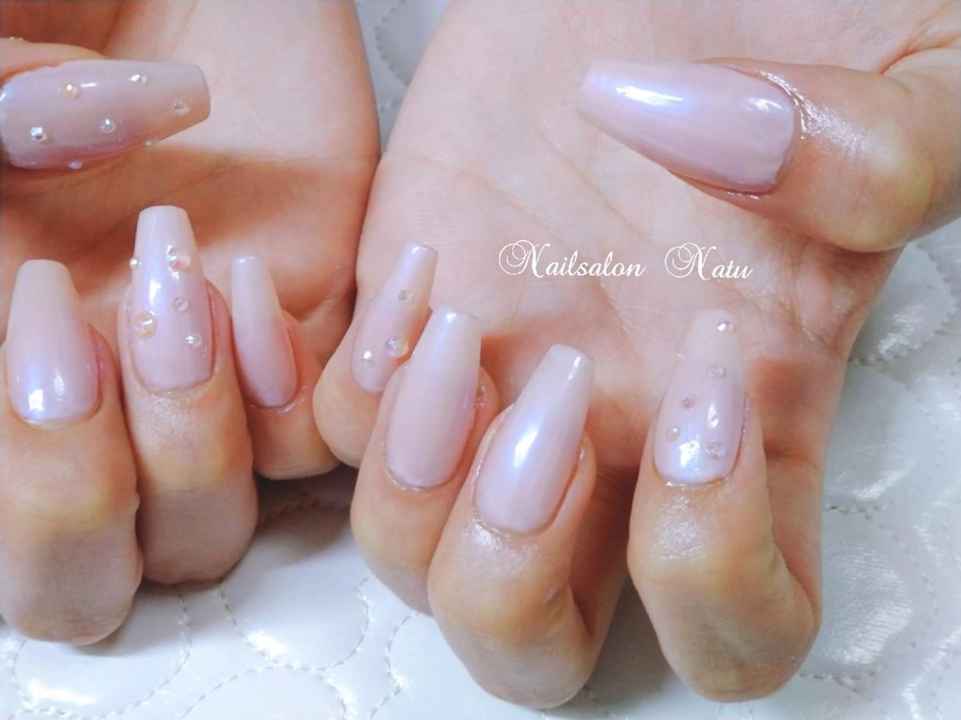 ネイル 長さ出し ワンカラーネイル nailsalon　 Natuのネイルデザイン