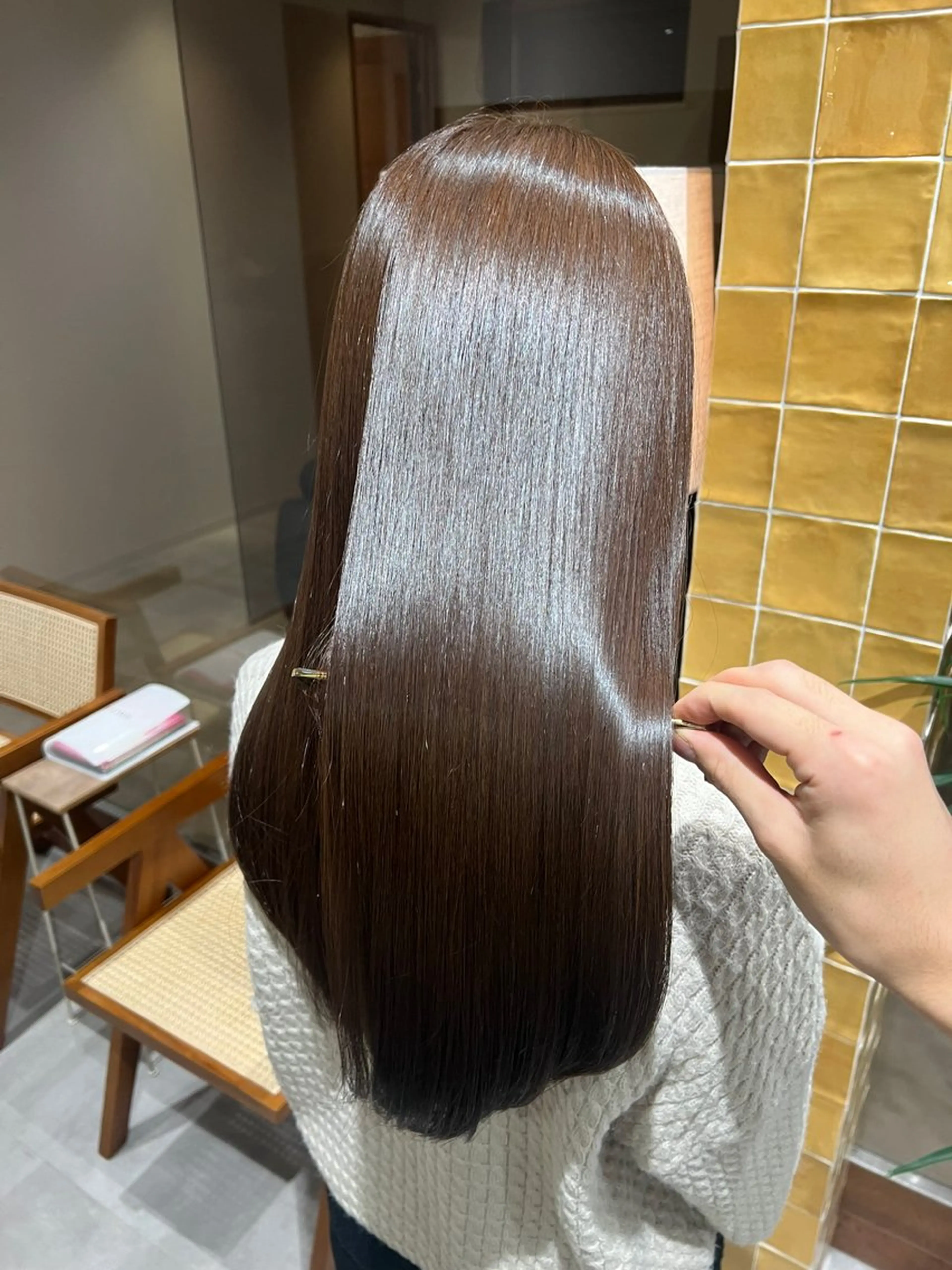 ロング ヘアカラー トリートメント 艶髪/透明感 レイヤー YUKIのヘアスタイル