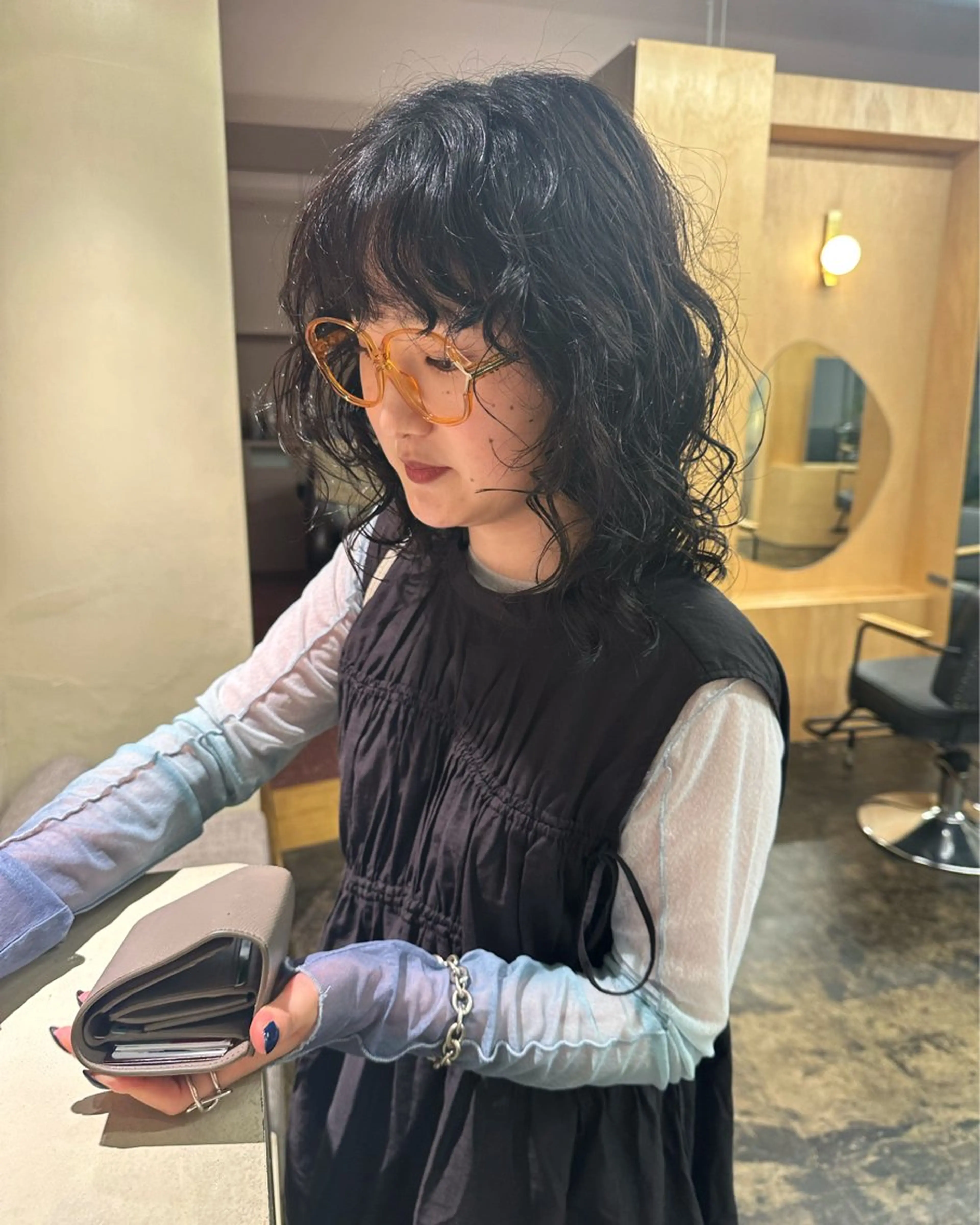 ミディアム パーマ ミディアムパーマ レイヤーカット カット パーマ yupi🐈‍⬛ レイヤー/パーマのヘアスタイル