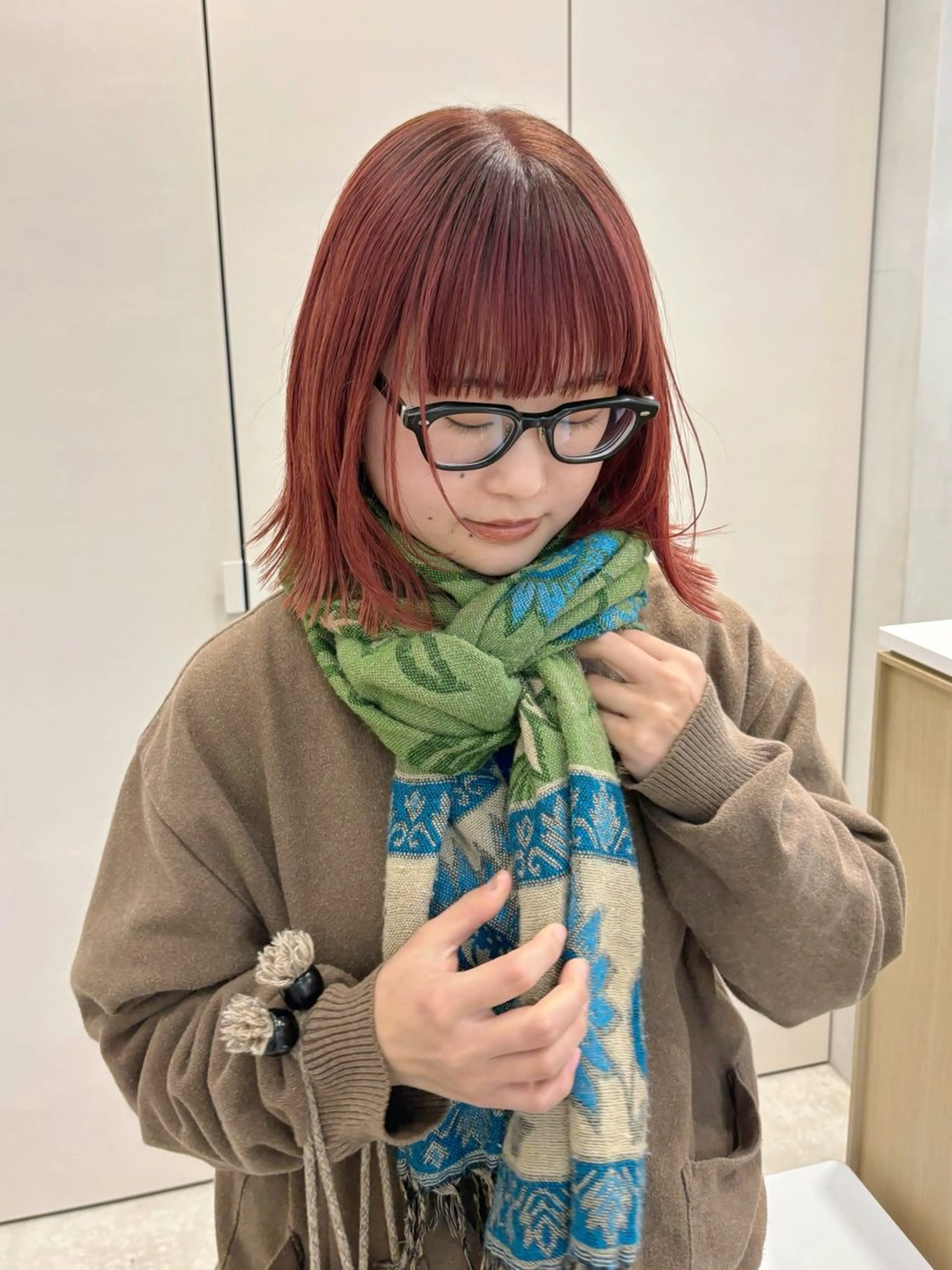 ミディアム 青木 優歩のヘアスタイル