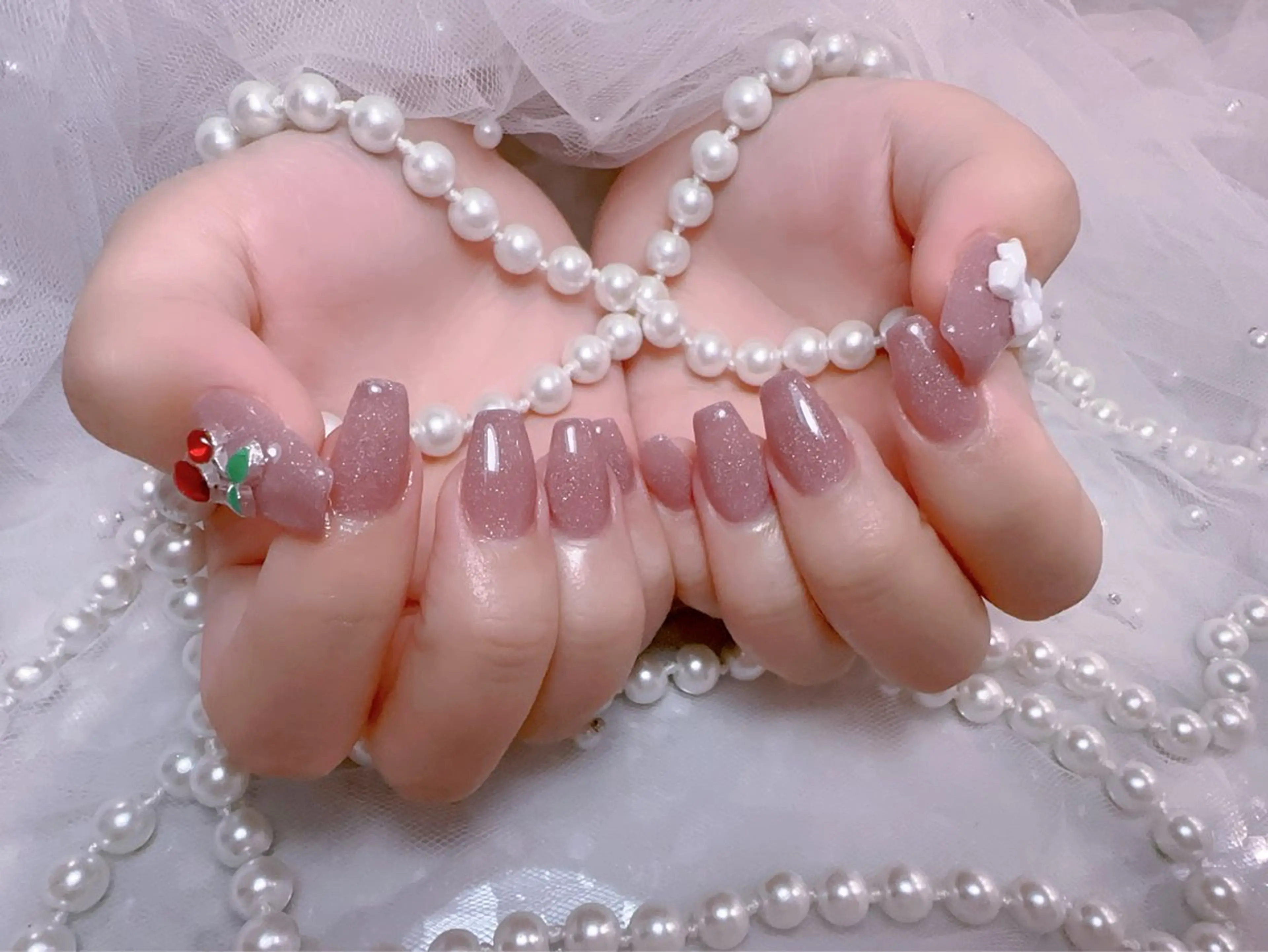 ネイル 長さ出し ワンカラーネイル ネイルチップ You&Me Miyuのネイルデザイン