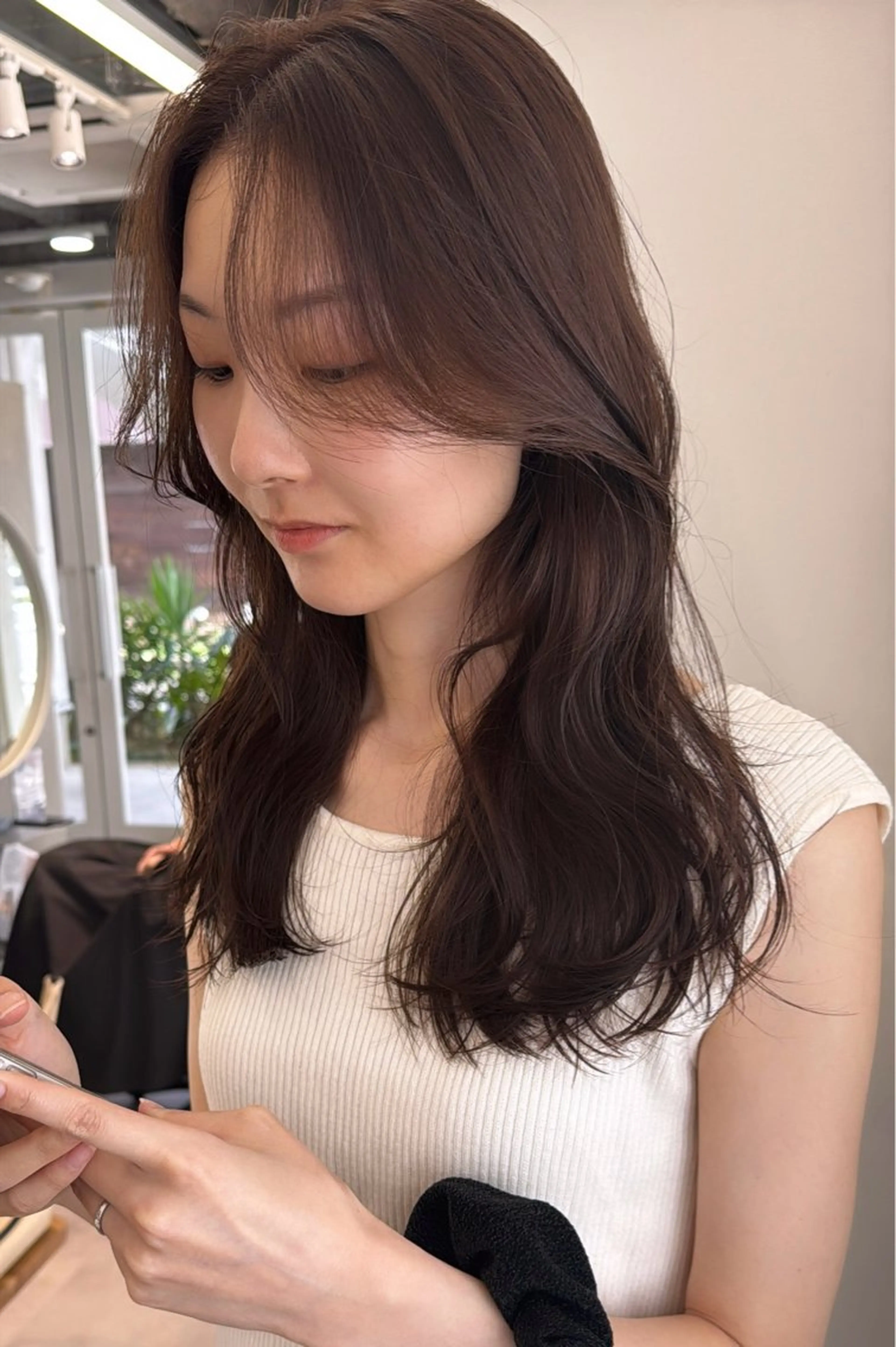 ロング 顔周りカット レイヤーカット 田中 叶太のヘアスタイル