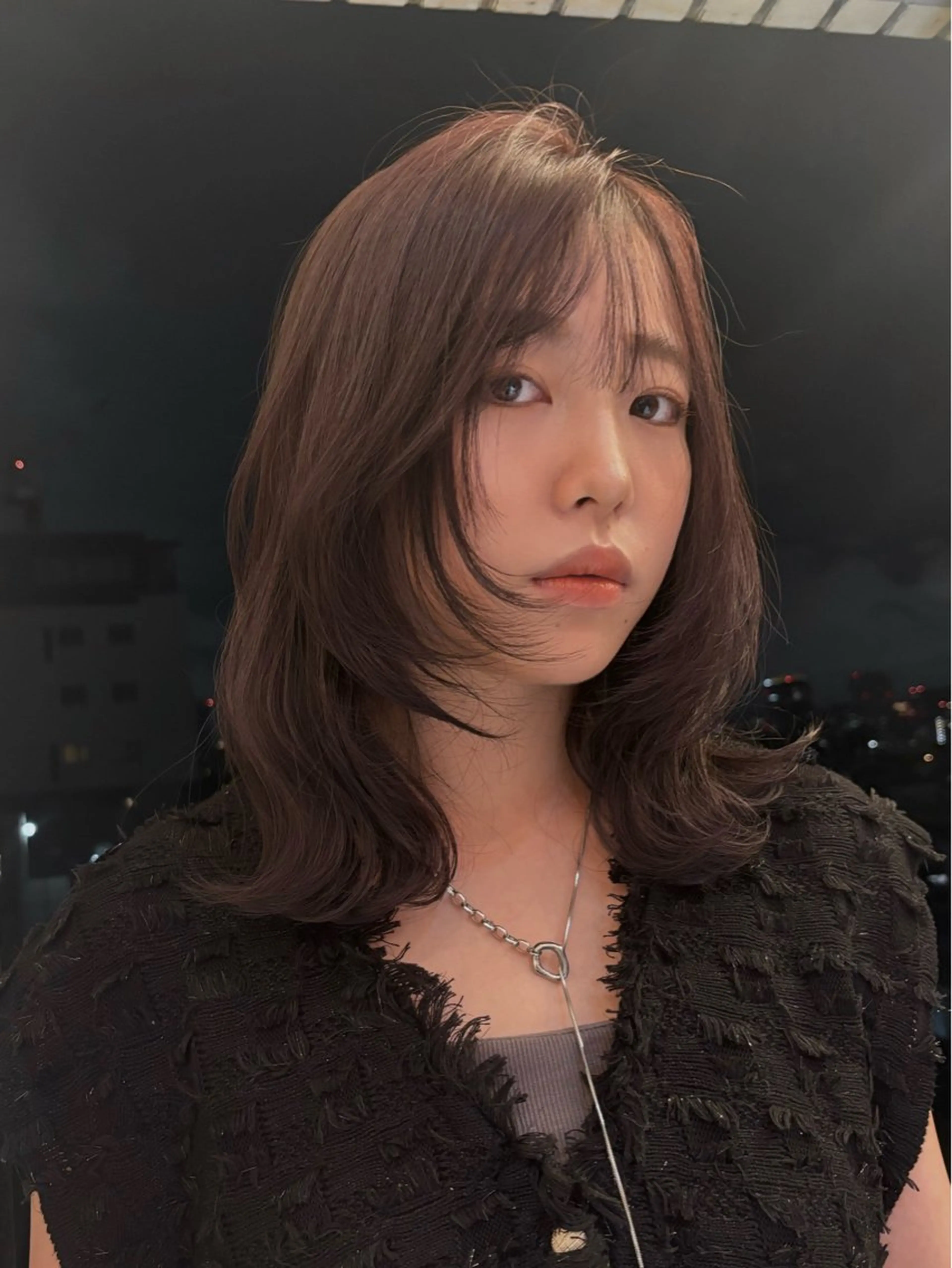 セミロング 🐏Yuna＊透明感 ハイトーンカラー✨のヘアスタイル