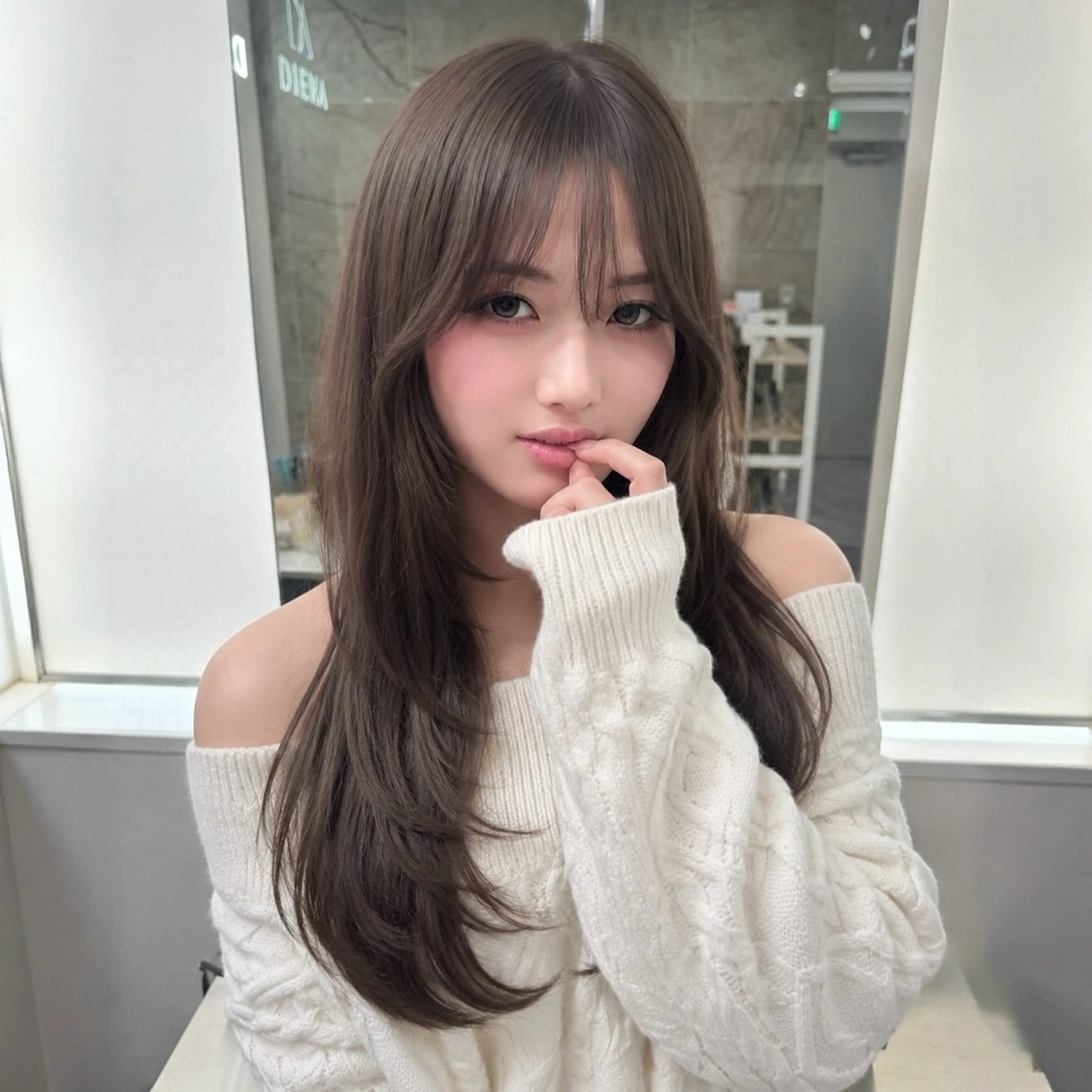 ロング カラー カット ヘアカラー トリートメント 🎀レイヤー×透明感 ×髪質改善🎀米田のヘアスタイル
