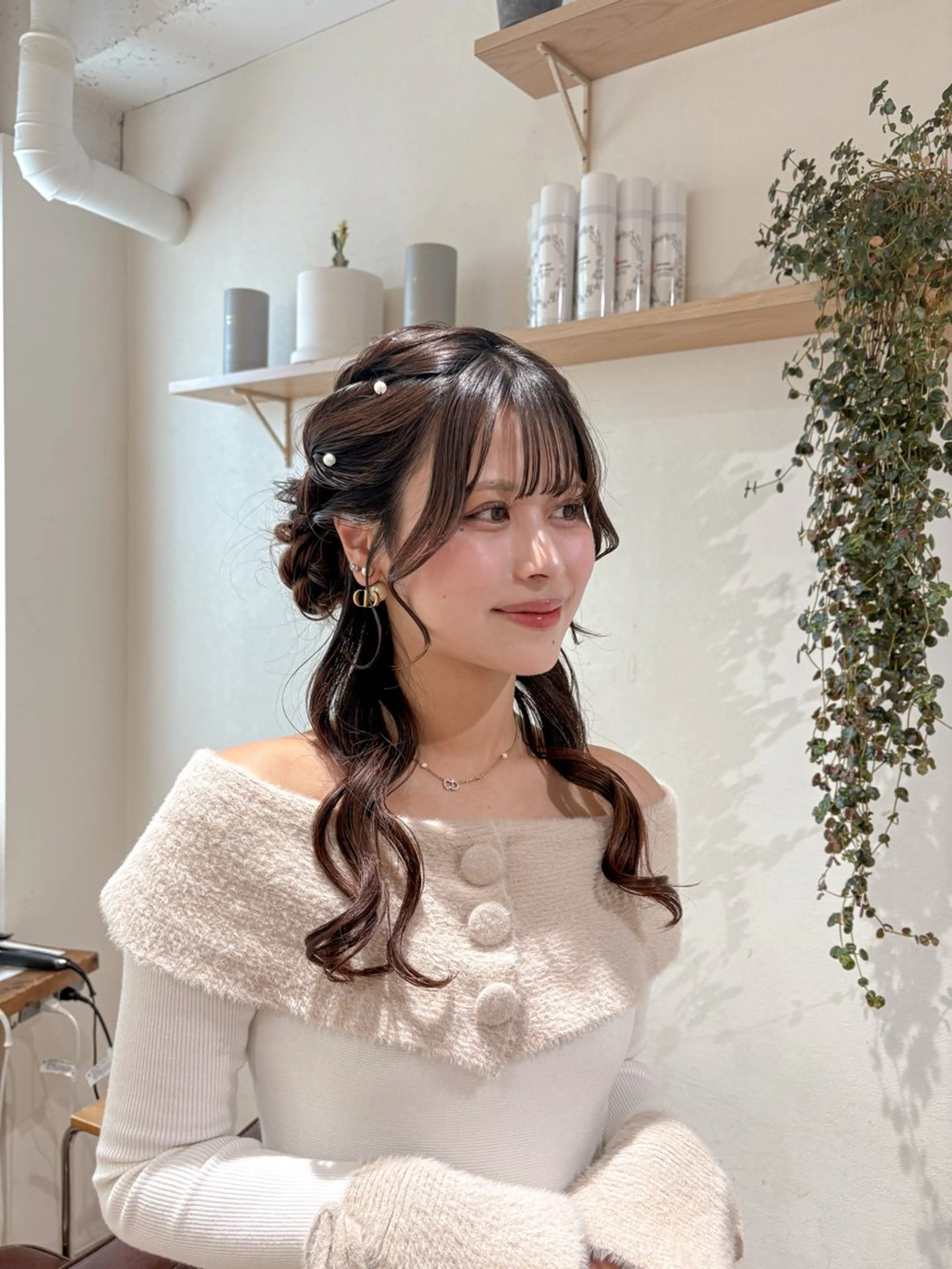 ヘアアレンジ ヘアセット cut/nail ▫️イチカ🌻のネイルデザイン