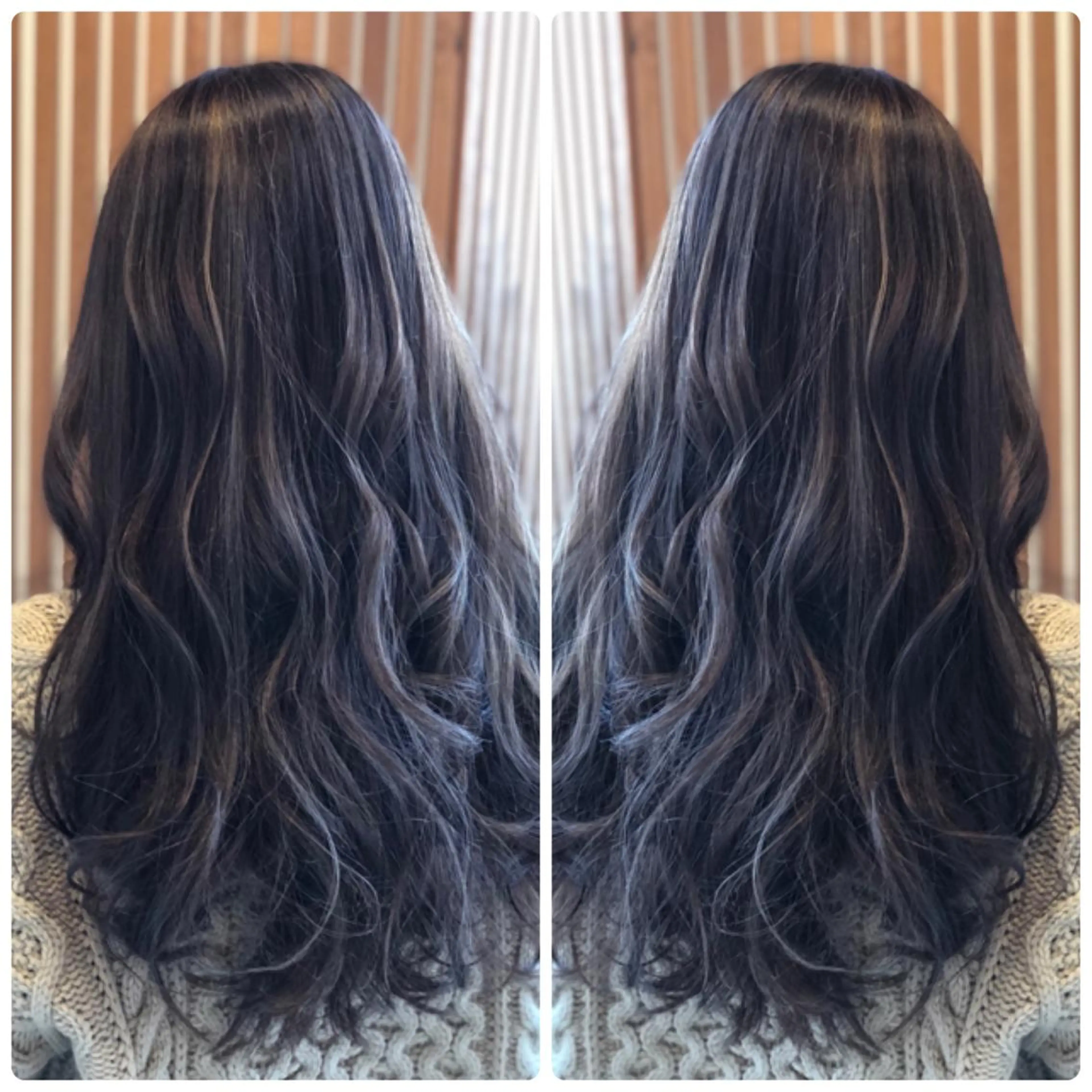 ロング カラー アッシュ ハイライトカラー ハイライト カット パーマ トリートメント 小山内 龍一郎 店長のヘアスタイル