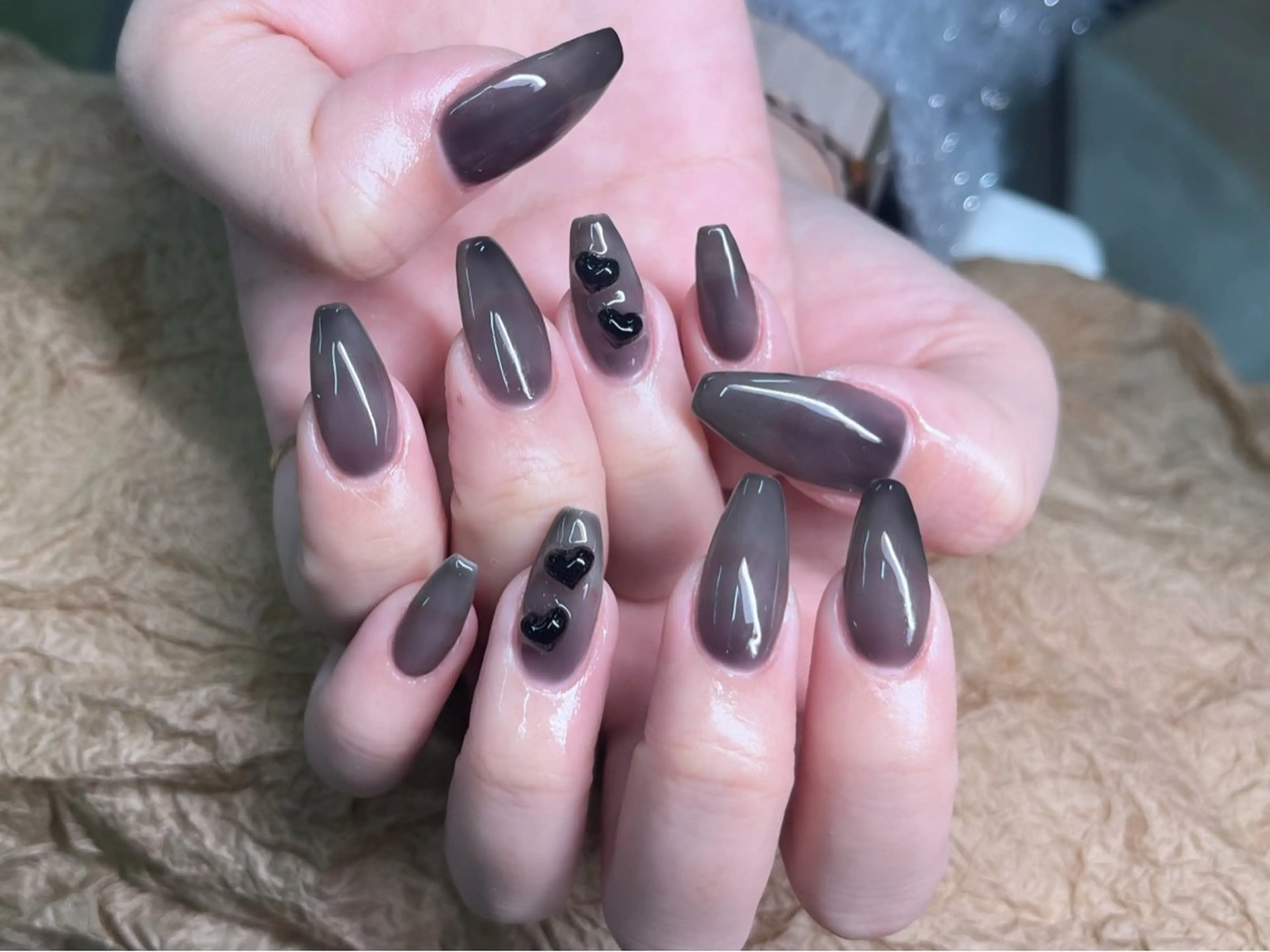 ネイル マグネットネイル 持ち込み ワンカラーネイル ワンホンネイル ToliyDeliy Nail Salonのネイルデザイン