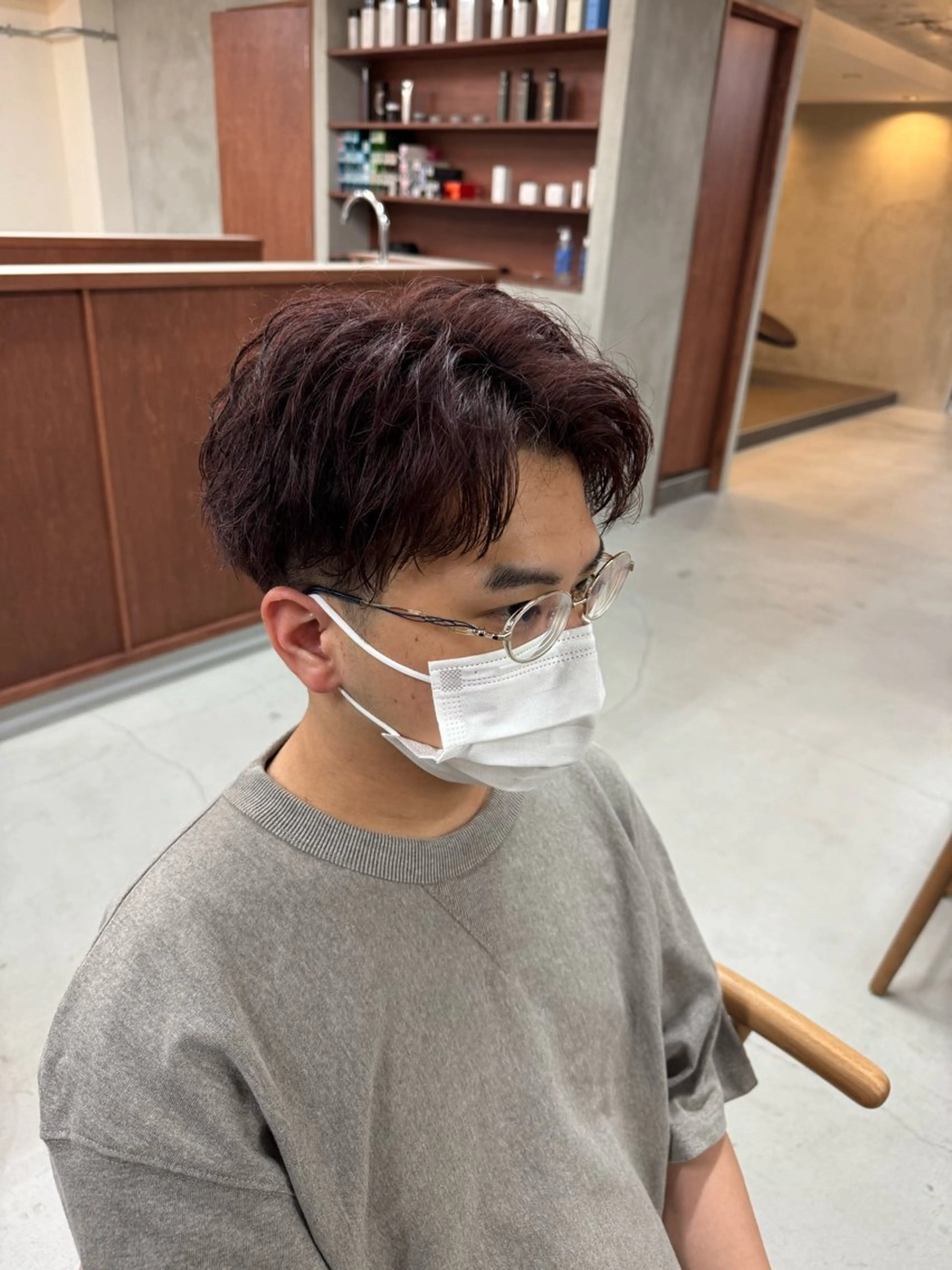 ショート カラー メンズ 雪音/美髪縮毛矯正 /ニュアンスパーマのヘアスタイル