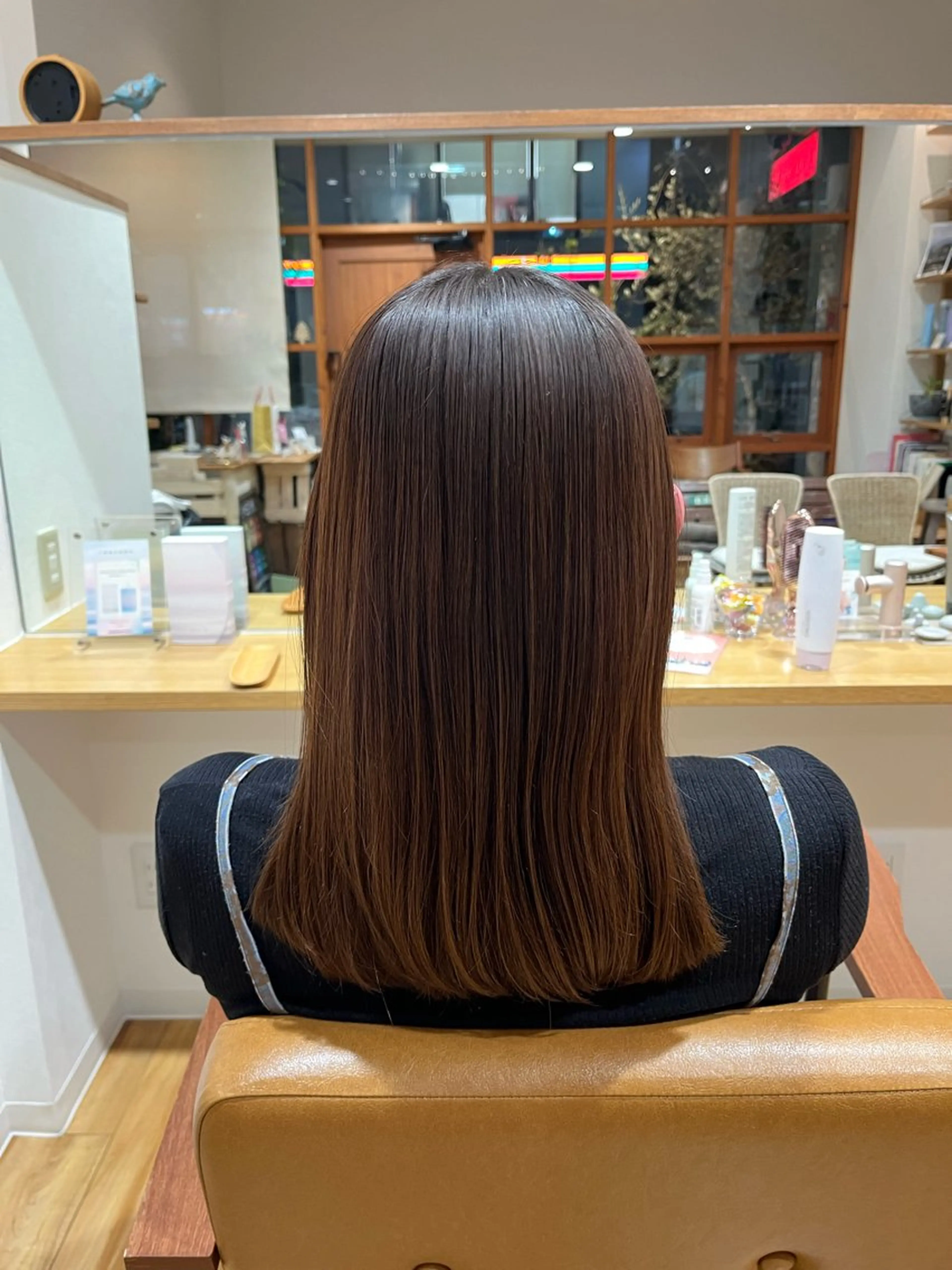 セミロング 縮毛矯正 阿部 楓のヘアスタイル