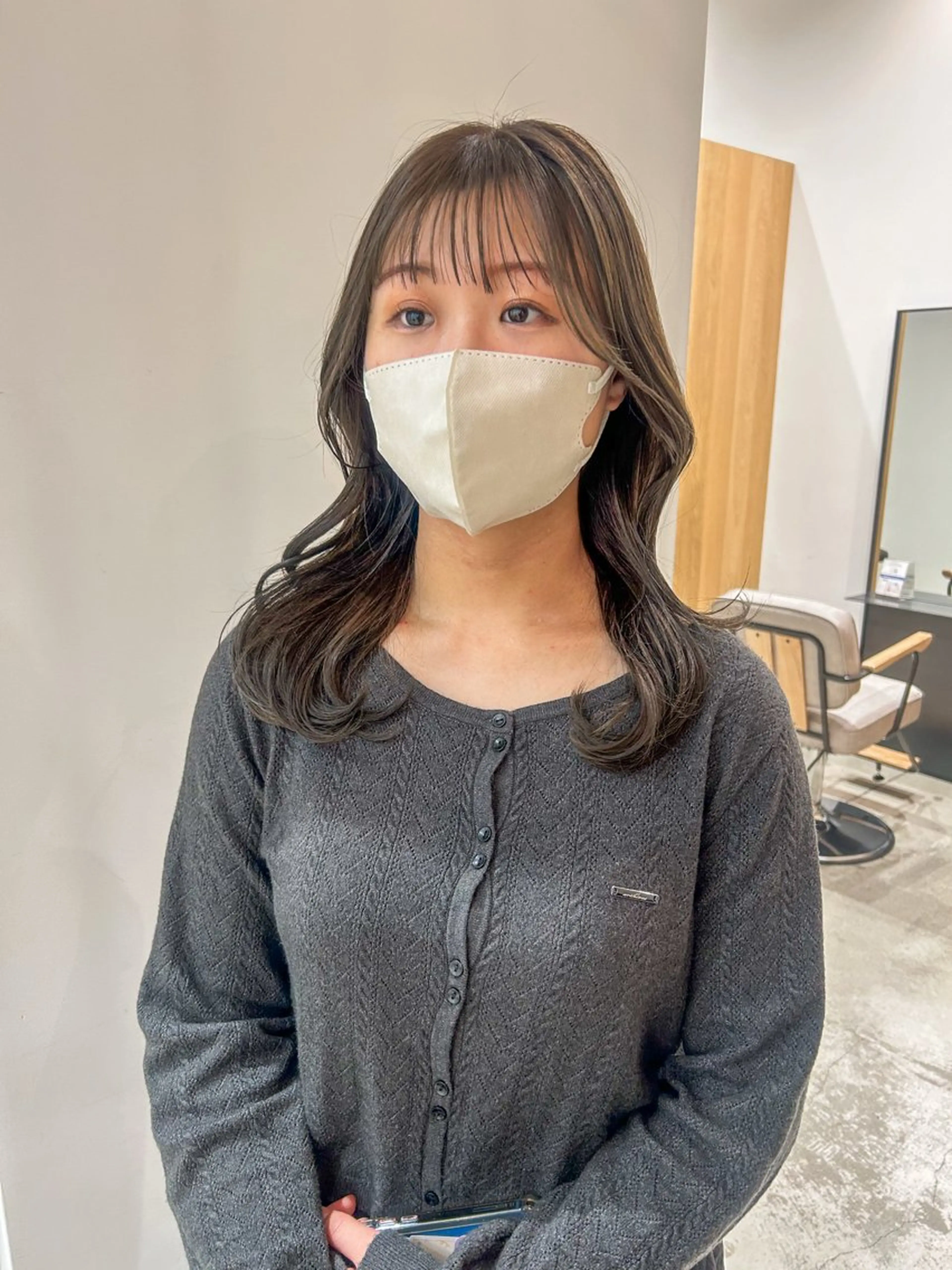 セミロング カラー ヘアアレンジ カット ヘアカラー トリートメント yuka .のヘアスタイル