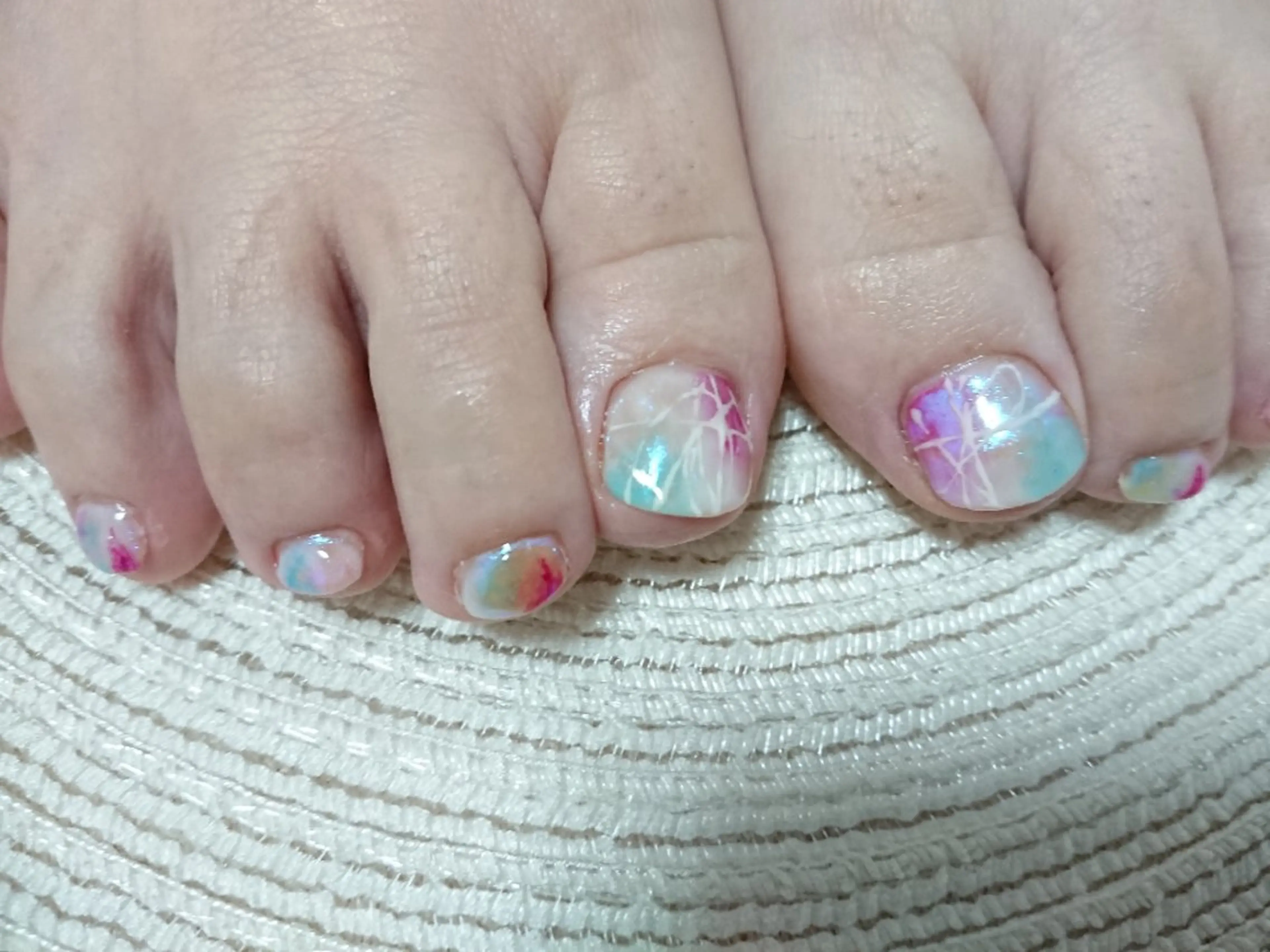 ネイル フットネイル ジェルネイル shellnail さなえのネイルデザイン