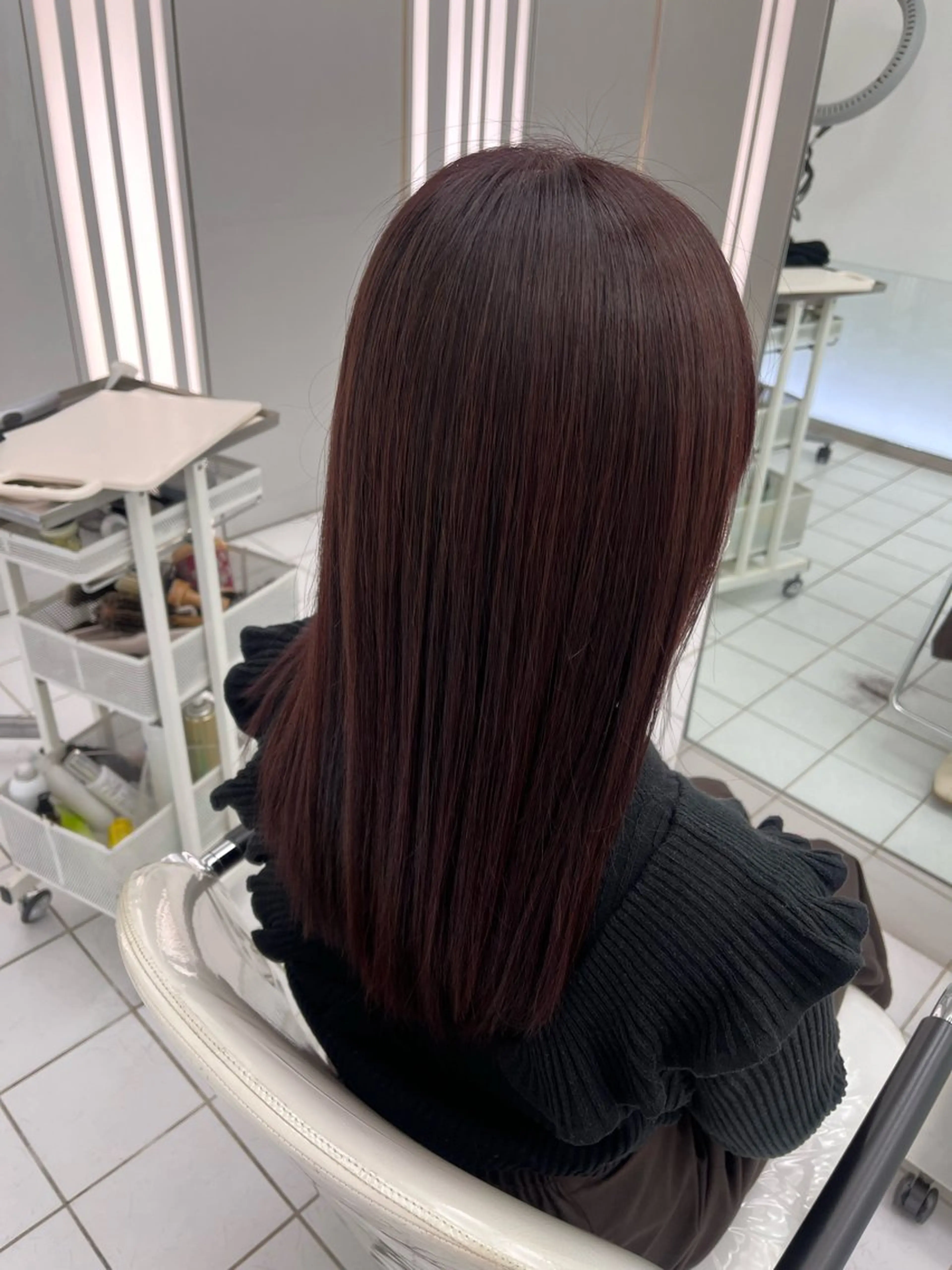 カラー ブリーチ ラベンダーカラー ラベンダーピンク ブリーチなしカラー ピンクカラー 菅 野のヘアスタイル