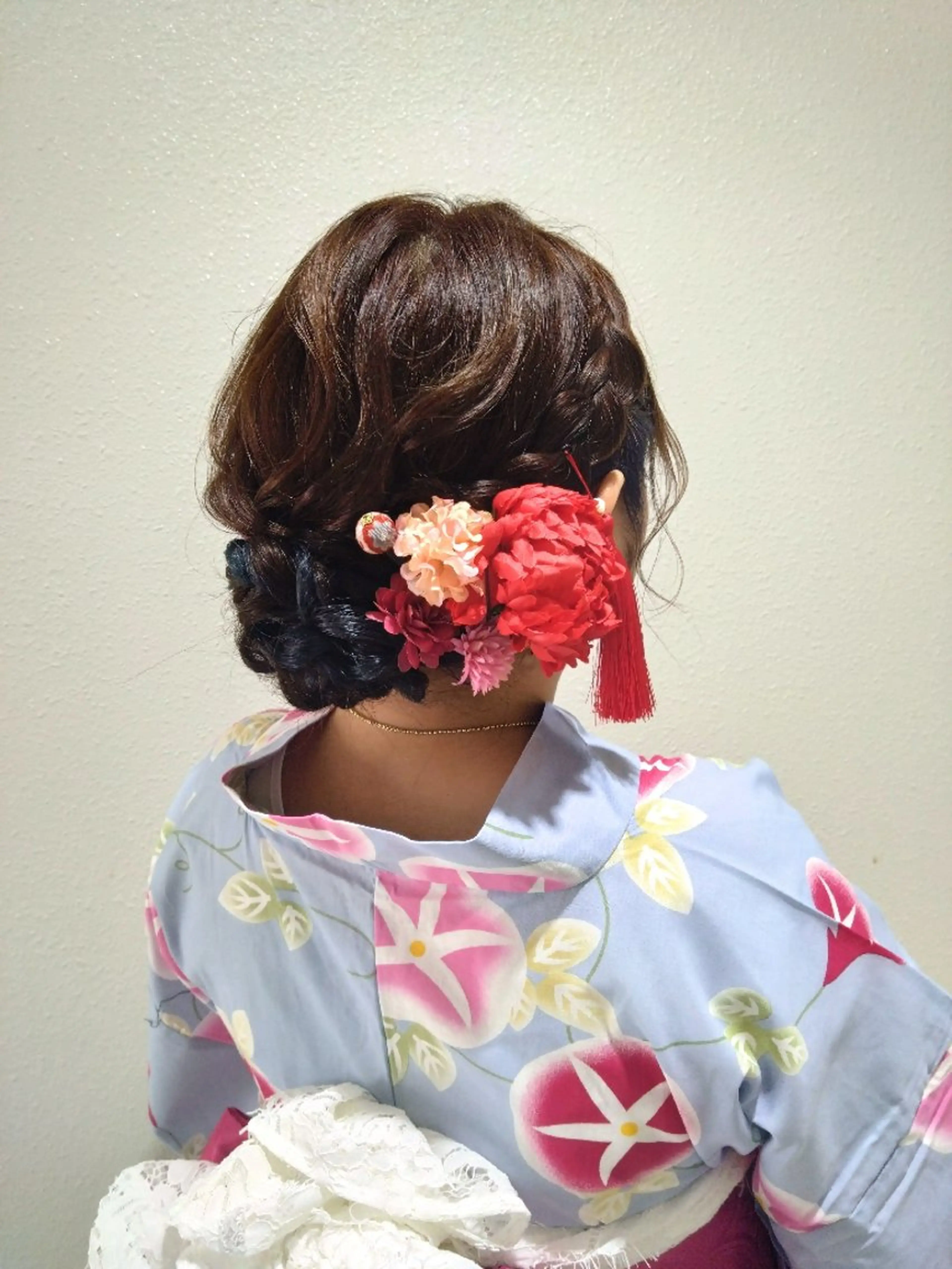 ミディアム ヘアアレンジ 浴衣 着付け Hair&Make  Delight*のヘアスタイル