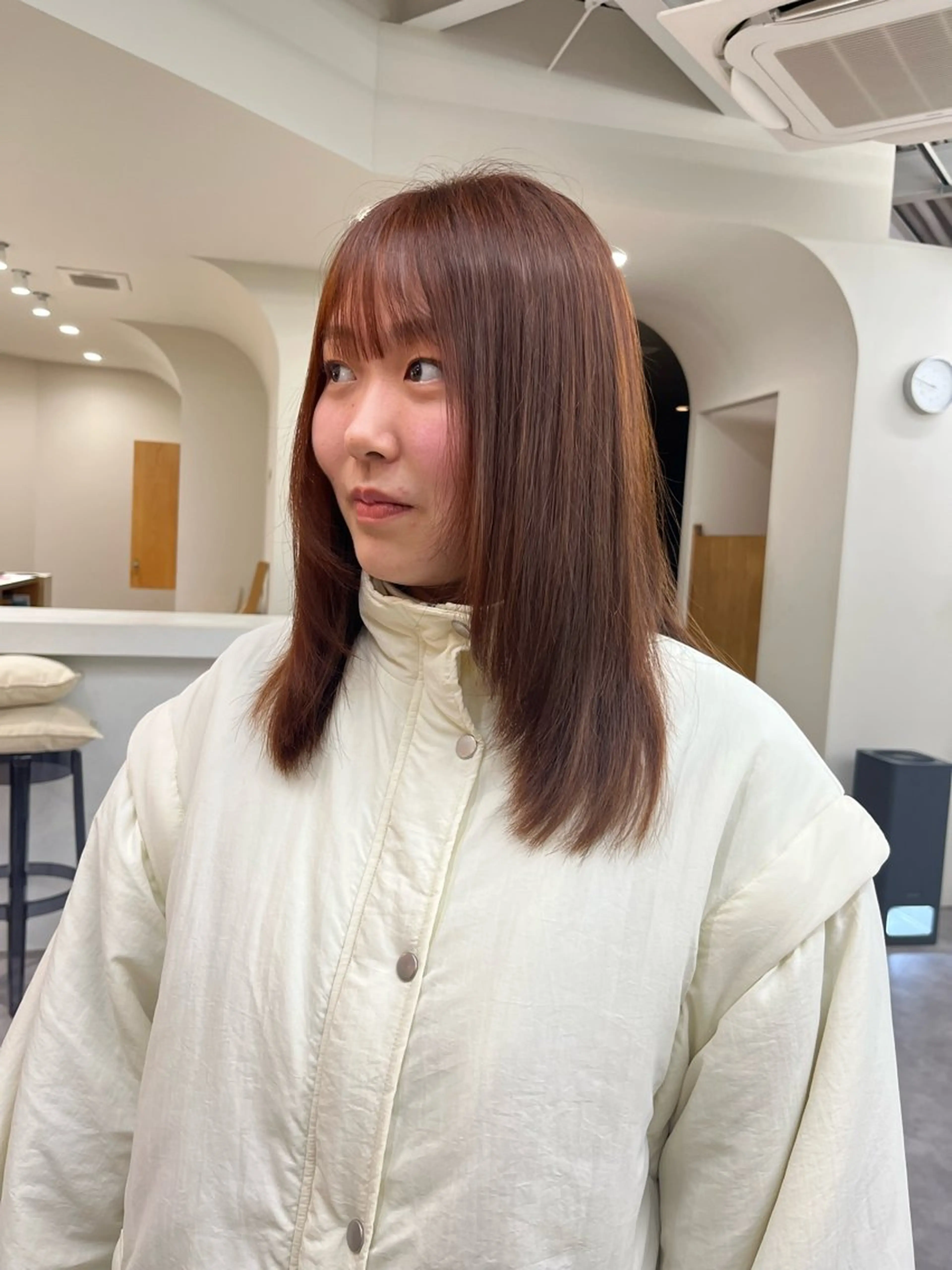 ミディアム カラー 透明感カラー🌼 沙奈のヘアスタイル
