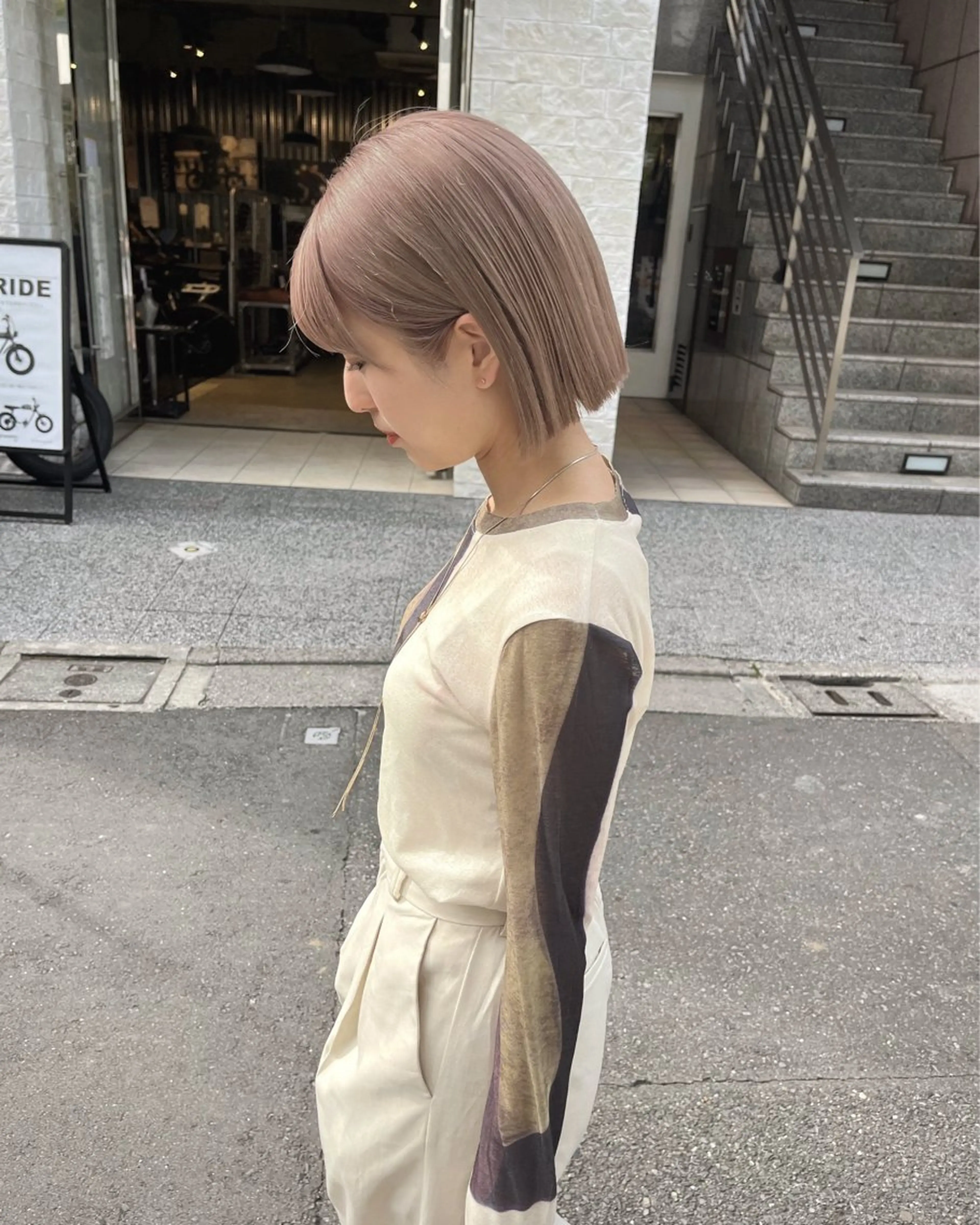 ショート カラー カット ヘアカラー トリートメント オリーブ/縮毛♡ Natsuno🩰のヘアスタイル