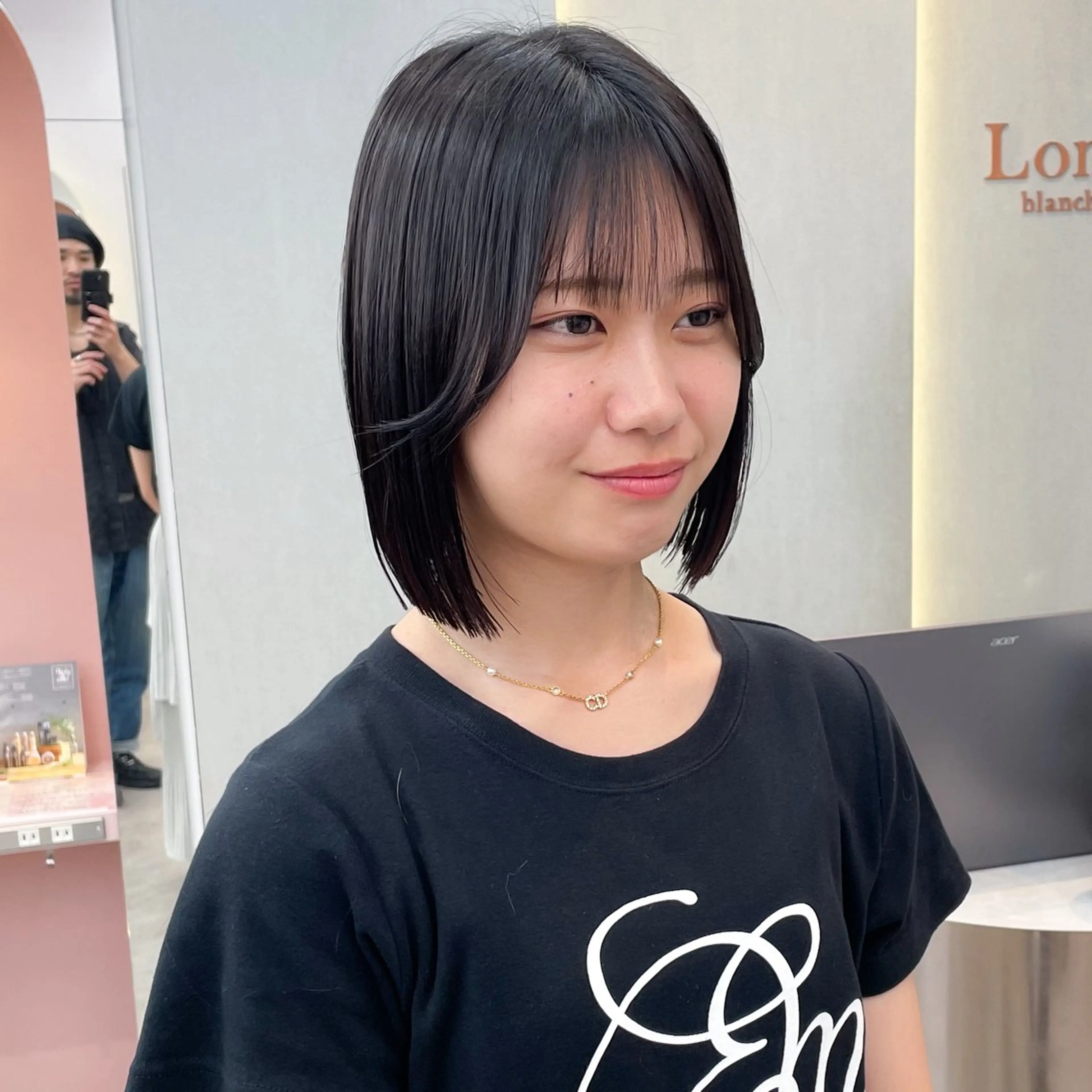 ショート カット トリートメント 縮毛矯正/ストンボブ Wカラー💎ヒデジのヘアスタイル