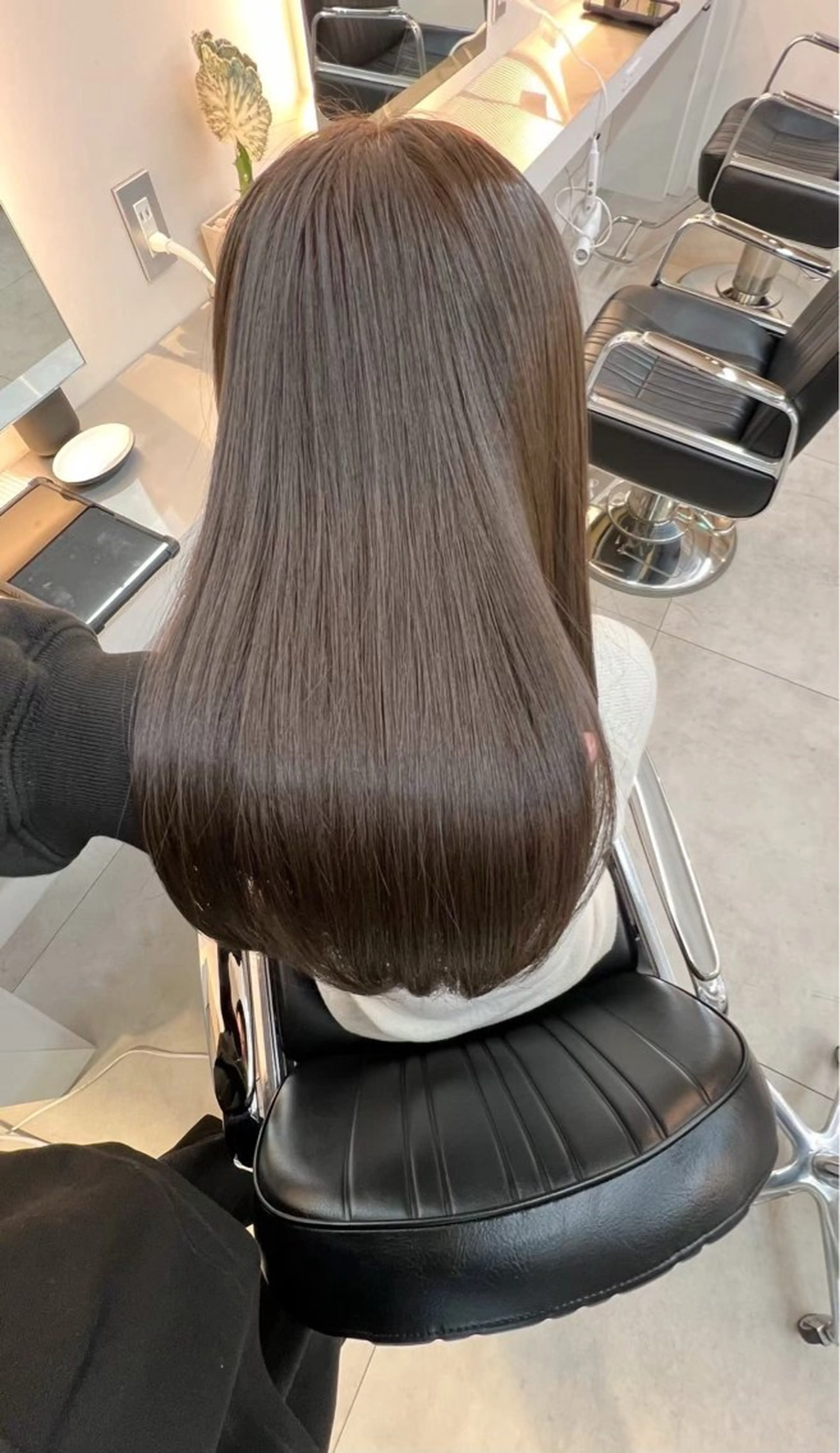 ロング カラー shiomiH TARUMI福田もものヘアスタイル