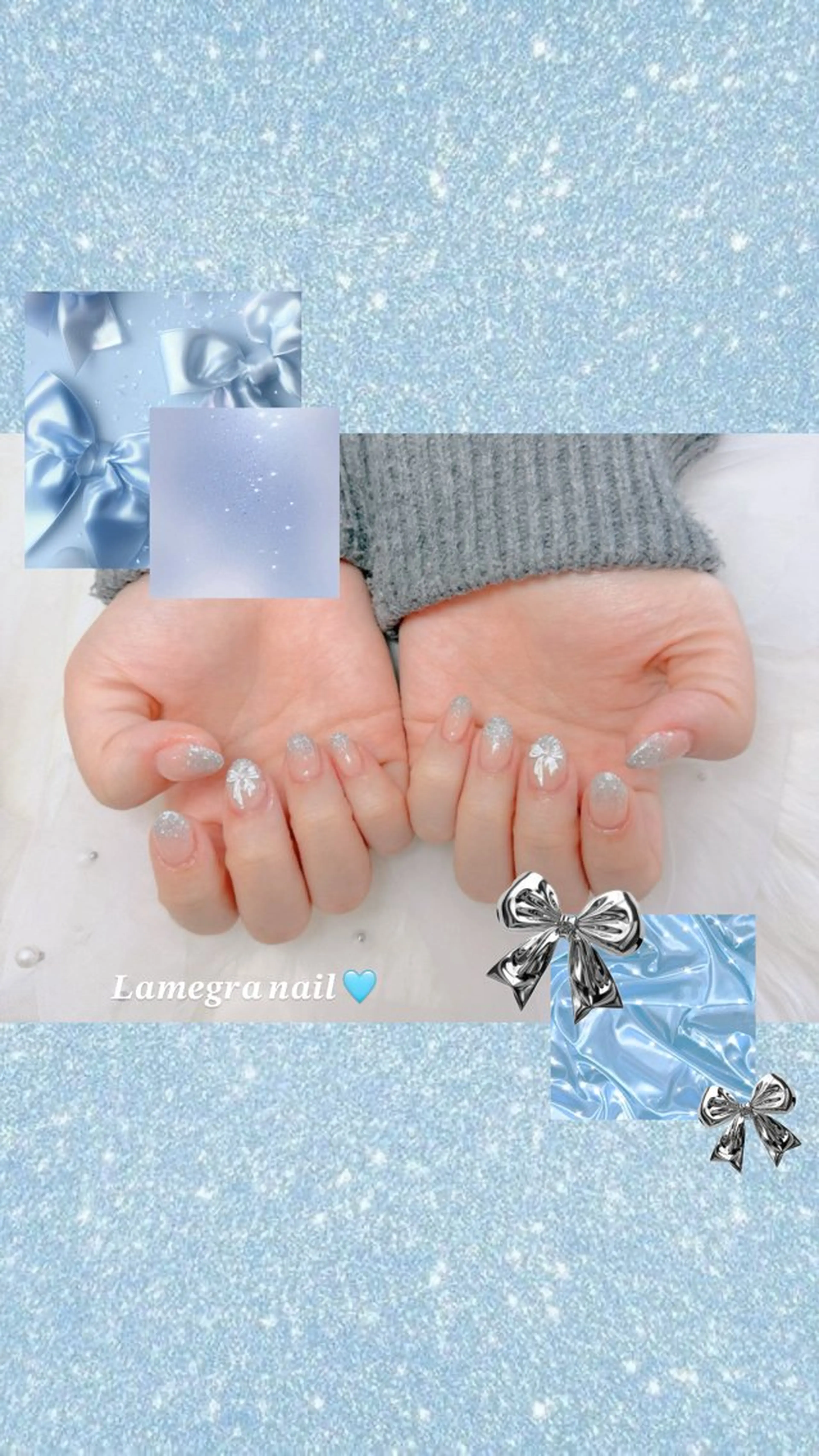 ラメグラ 🩵 ¥5,500→4,700の写真